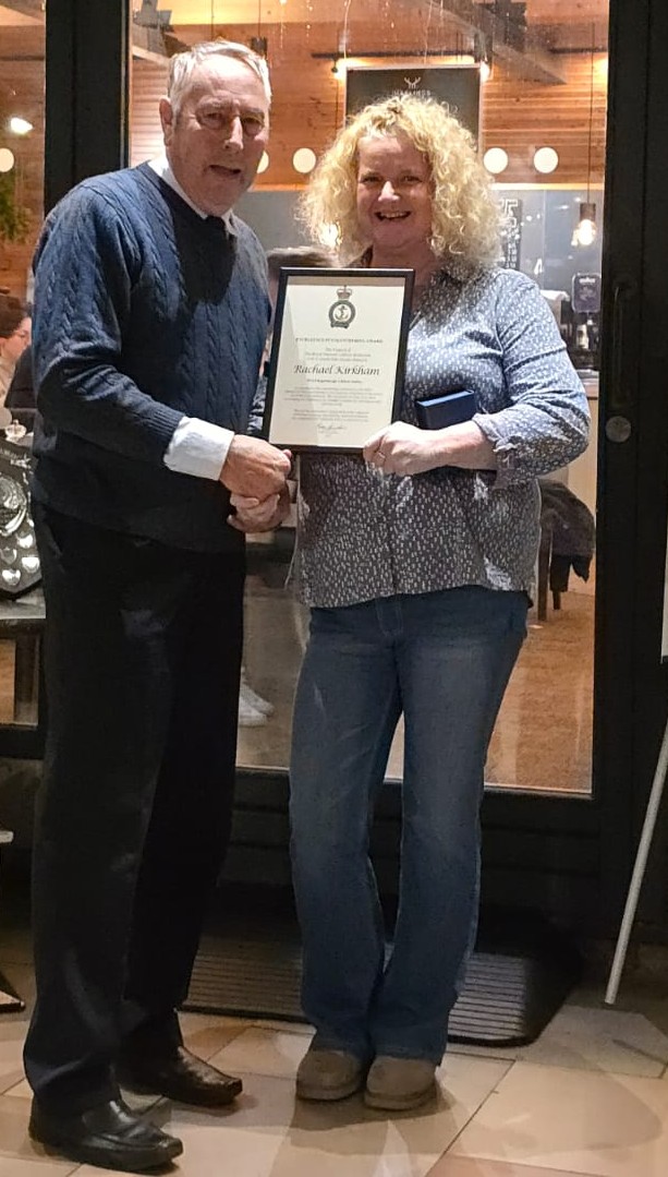 Rachael Kirkham receiving Her Volunteer Excellence award.
