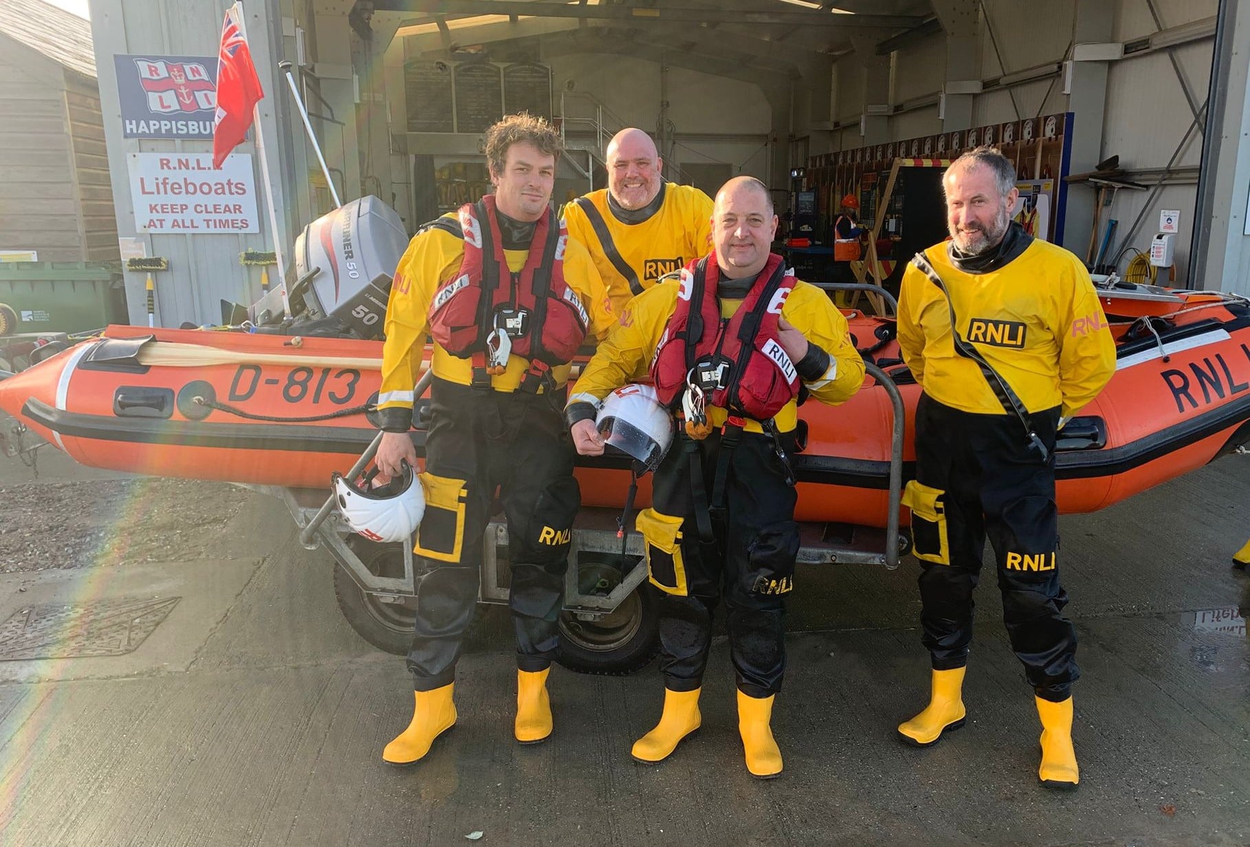 Jon Church and George Reddell with lifejackets