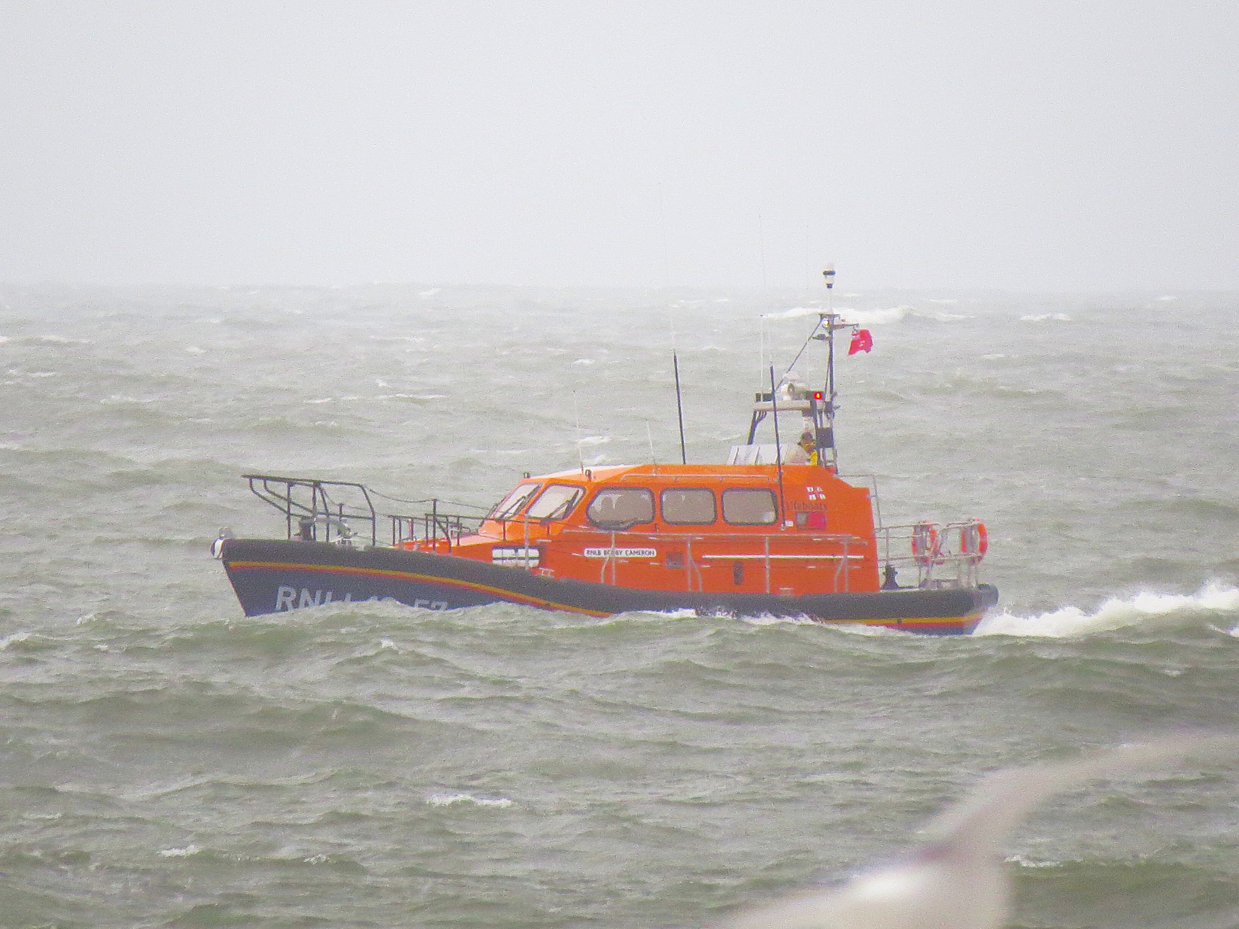 Kilkeel RNLI's new Shannon at sea arriving into Kilkeel