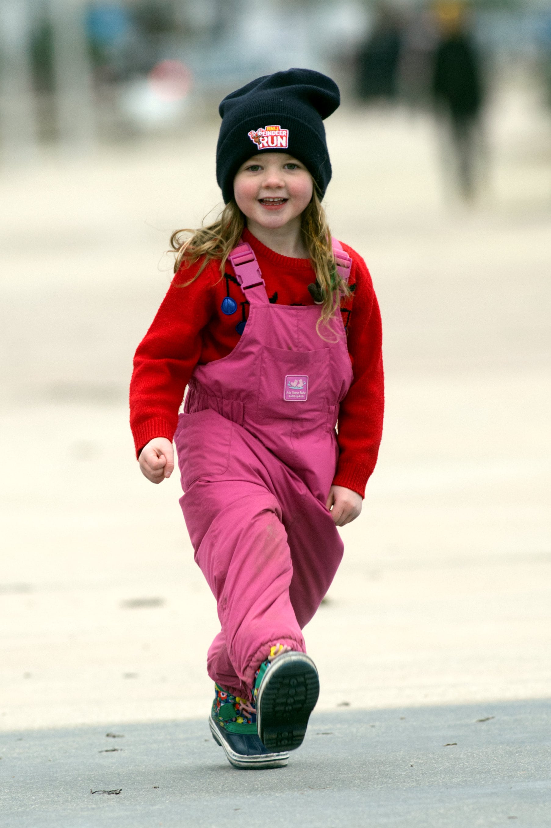 Picture shows 4yrs old walking
