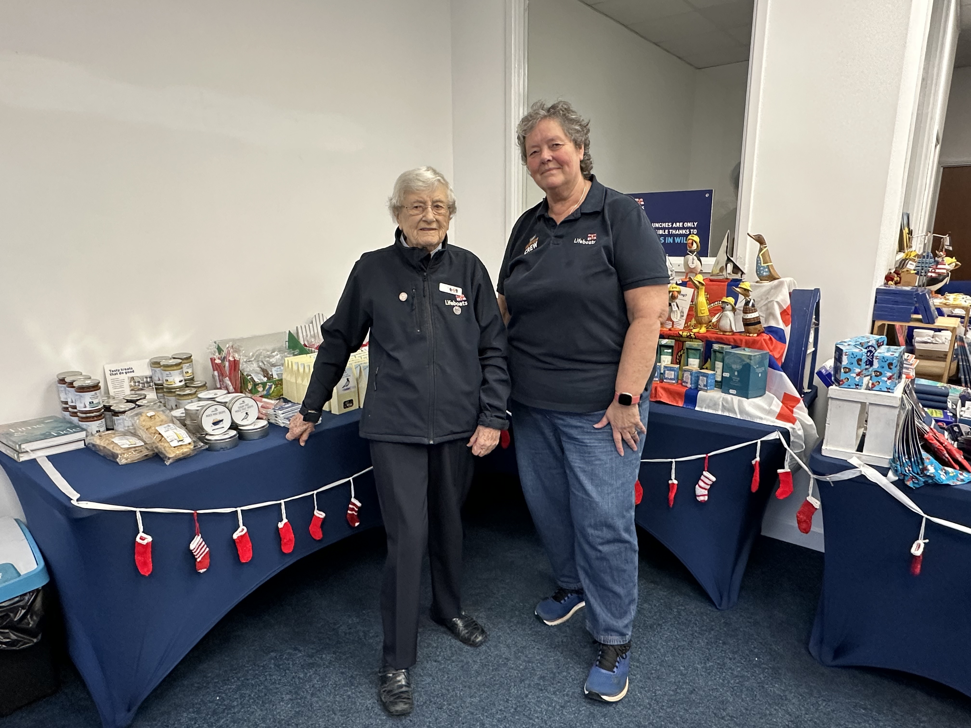 Volunteer of 32 years, Jill Carter, and Shop Manager, Alison Gall on Jill's retirement