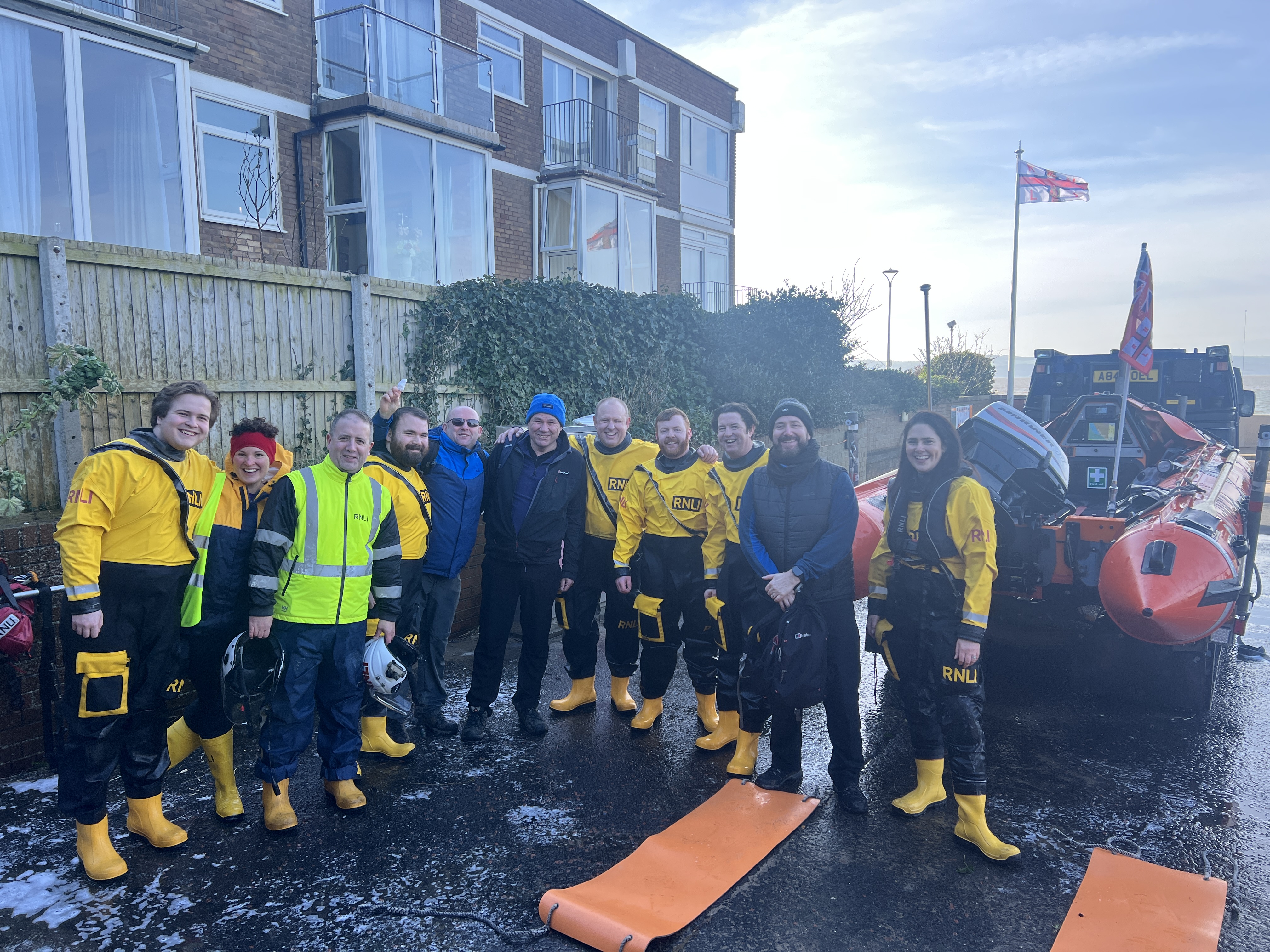 West Kirby Lifeboat Crew with Casualties 