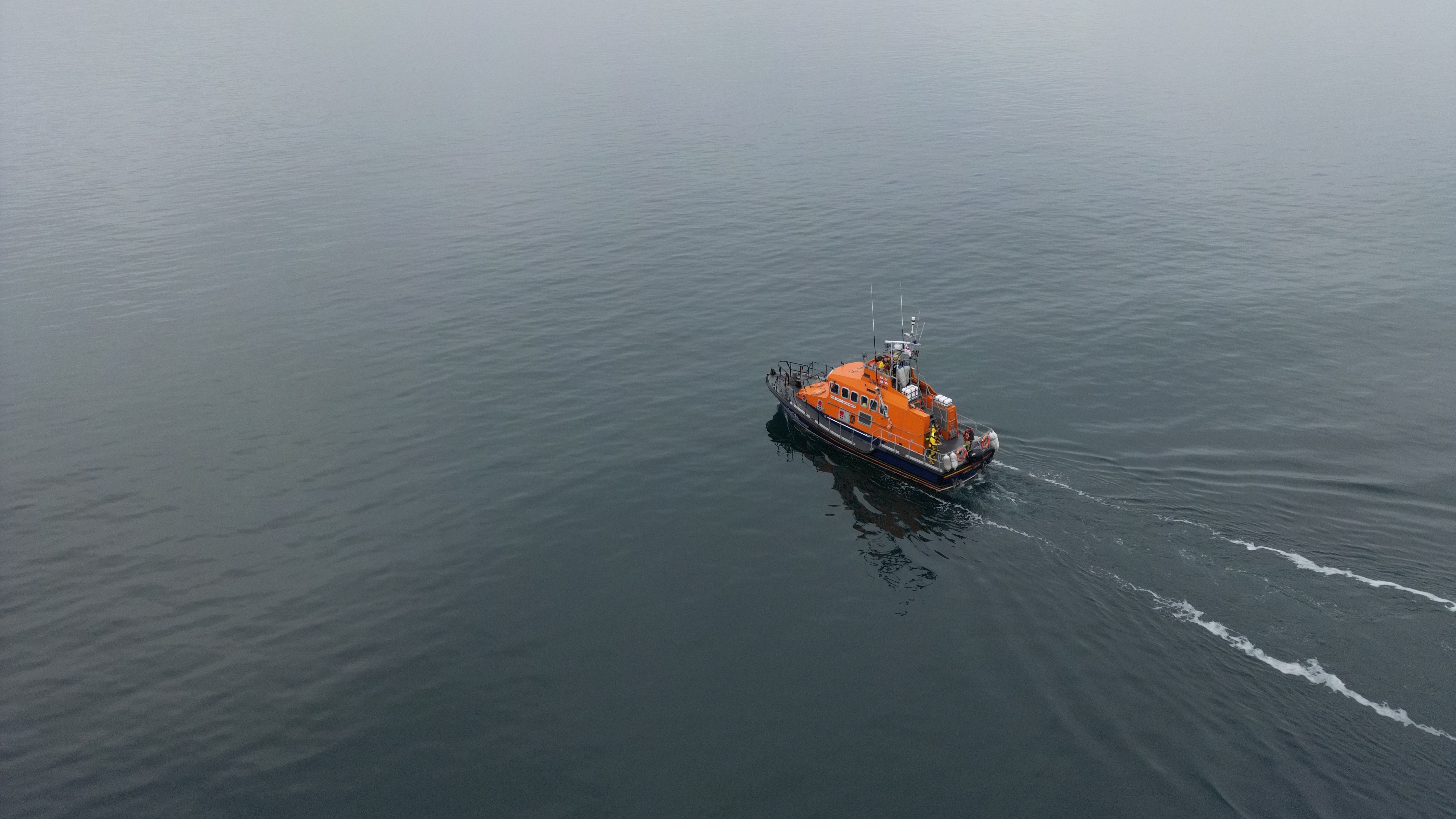 A view of Portree lifeboat Stanley Watson Barker on exercise off Rona.