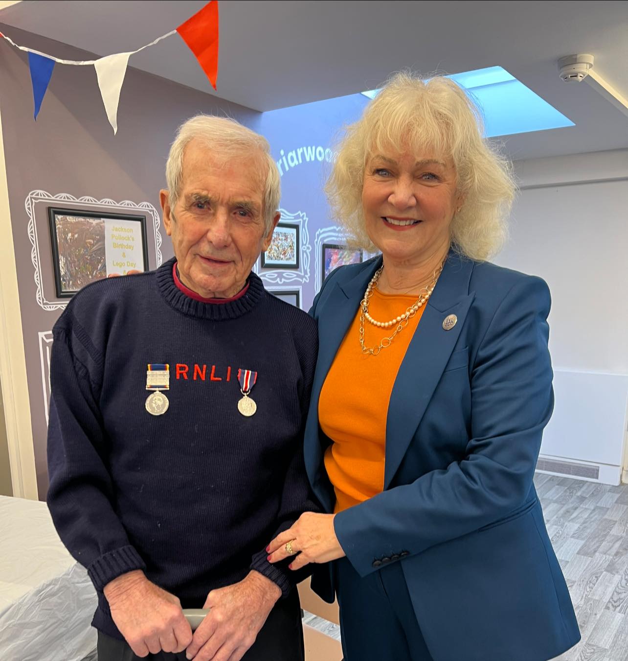 His Majesty’s Lord-Lieutenant, Dr Caroline Pryer makes the Kings Coronation medal presentation