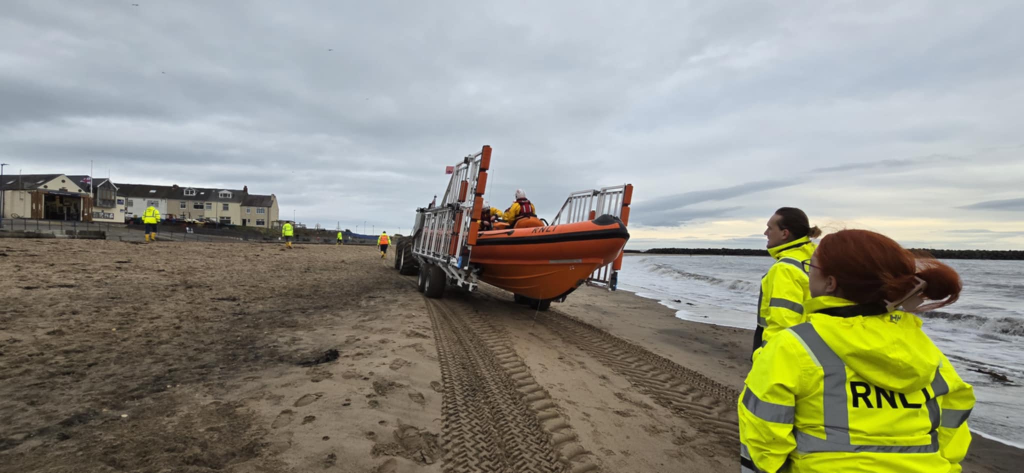 Lifeboat returning to station
