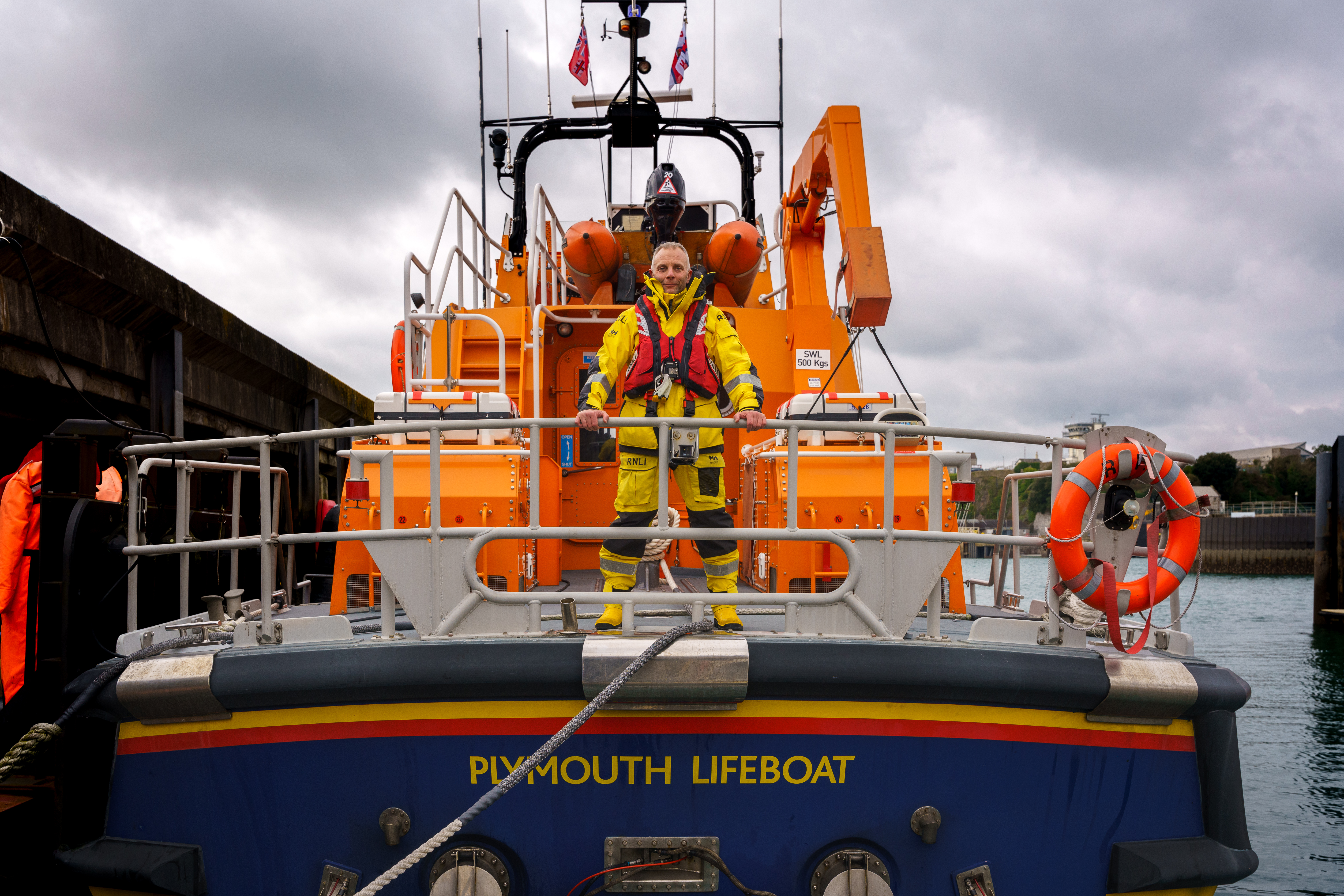 Plymouth RNLI retiring Coxswain/Mechanic Simon Jeffery