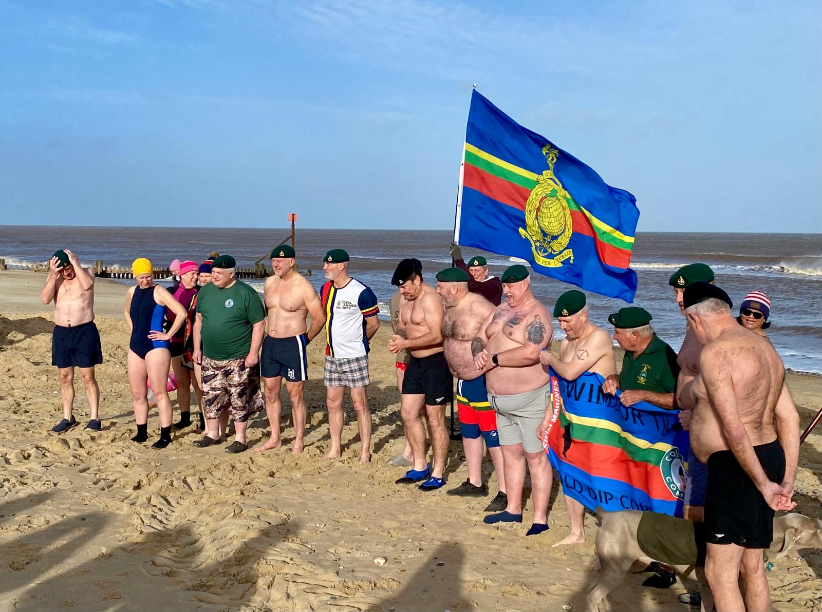 on the beach before entering the sea