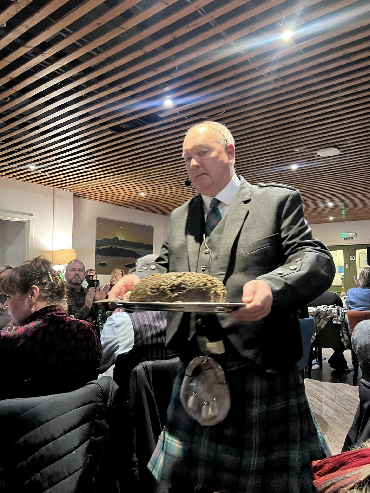 The haggis arrives!
