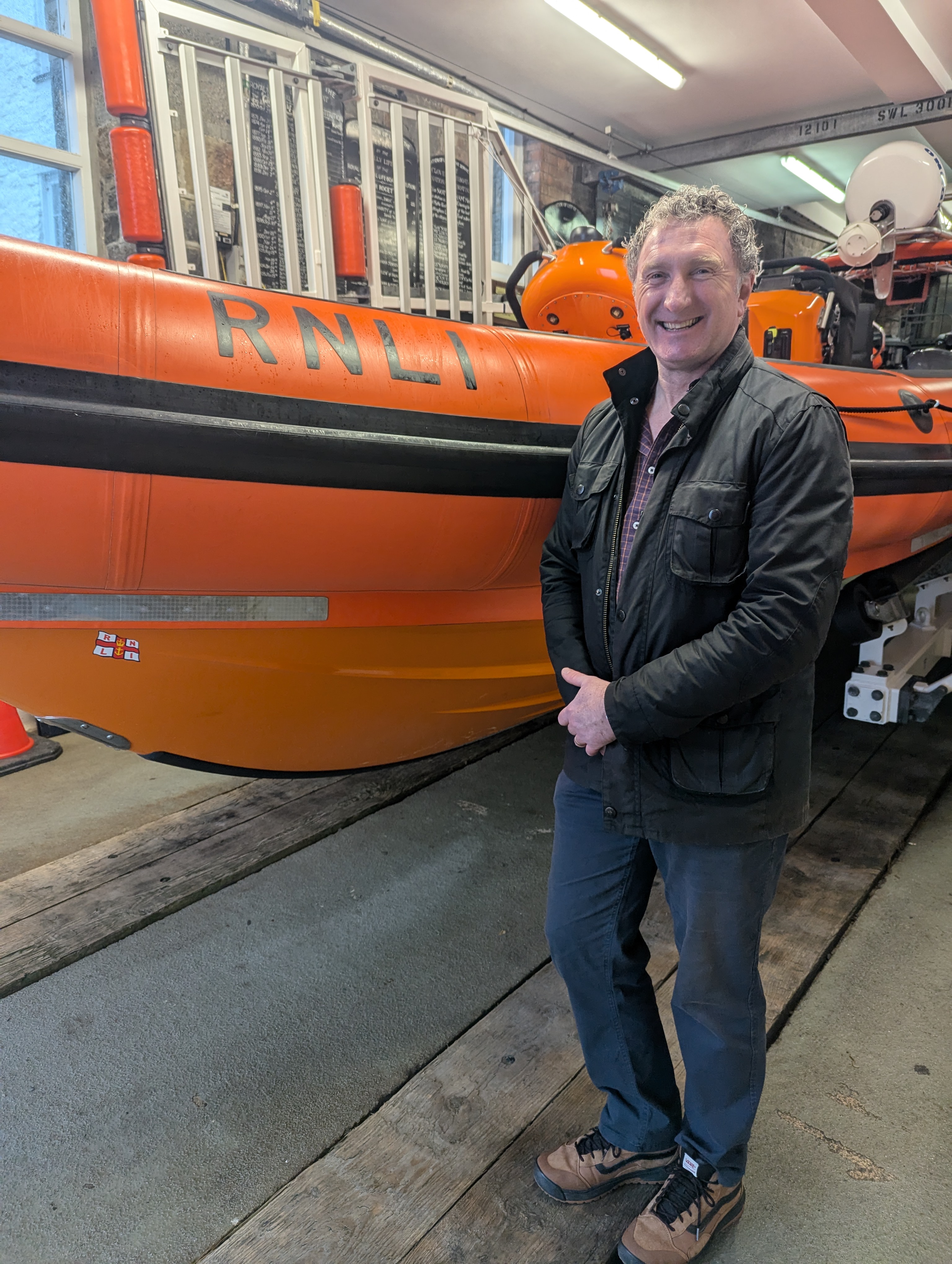 New Lifeboat Operations Manager Paul Jarrett at Clovelly Lifeboat Station