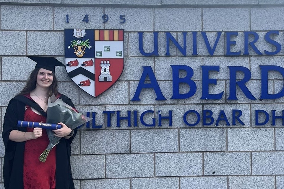 Chloe pictured during graduation day