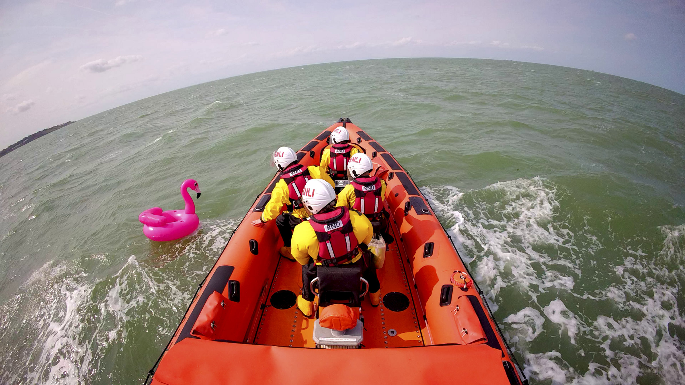 Whitstable lifeboat crew recover an inflatable beach toy 1-mile offshore from Leysdown, Isle of Sheppey on Monday afternoon.