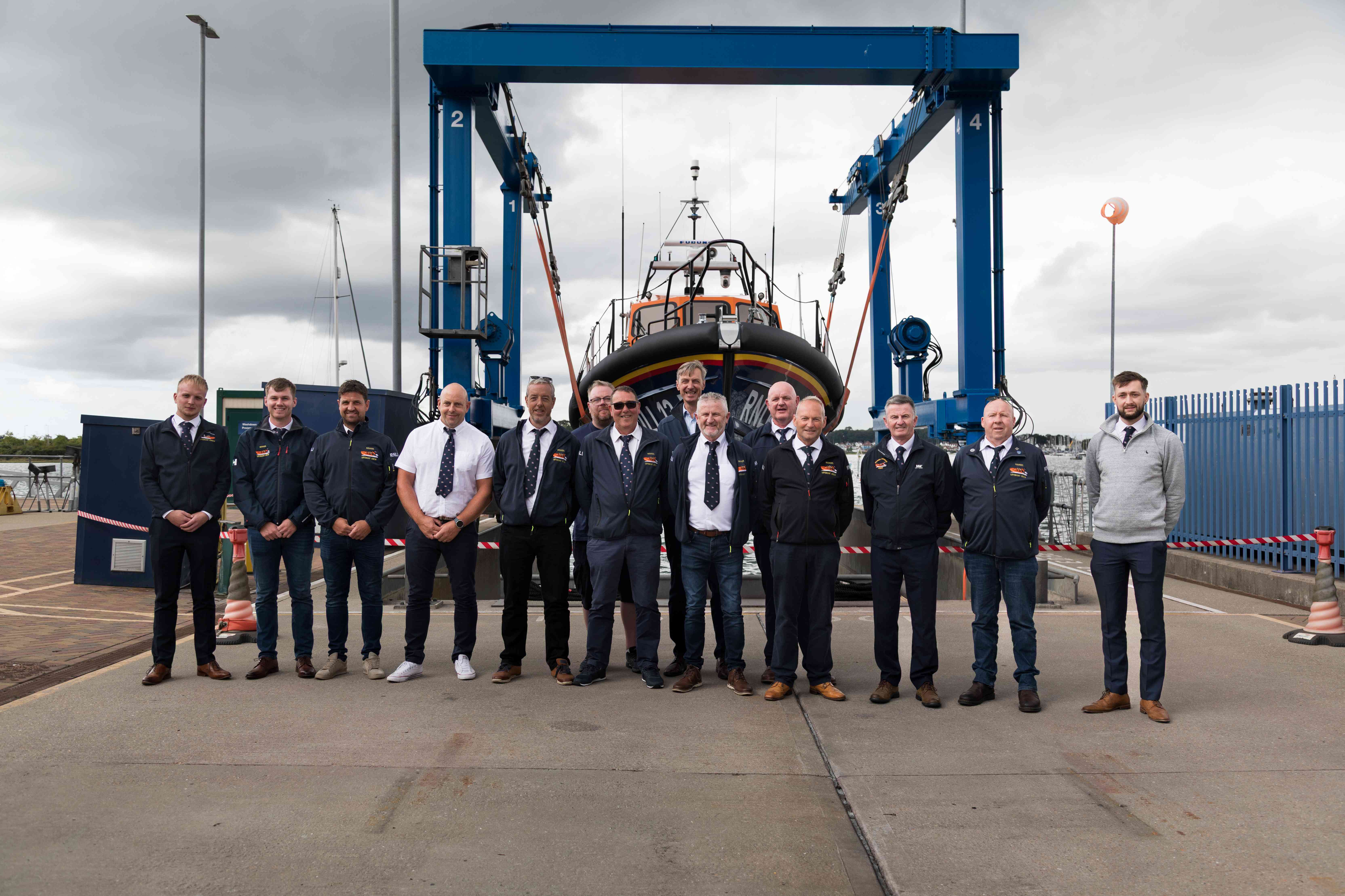 Volunteers from Kilkeel RNLI with CE Peter Sparkes