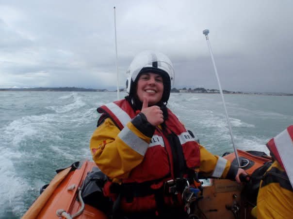 Harriet during her time as RNLI boat crew 