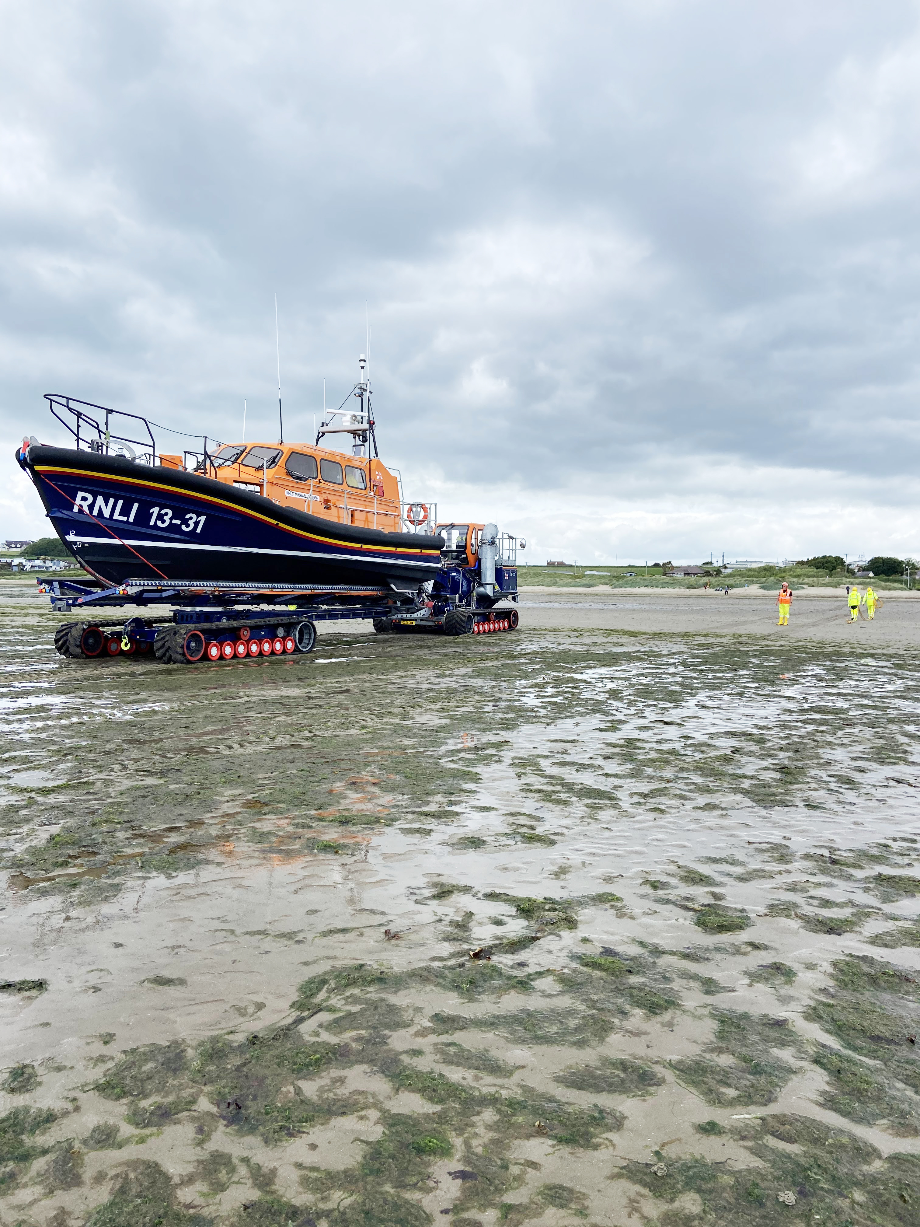 Michael O'Brien being recovered after rescue