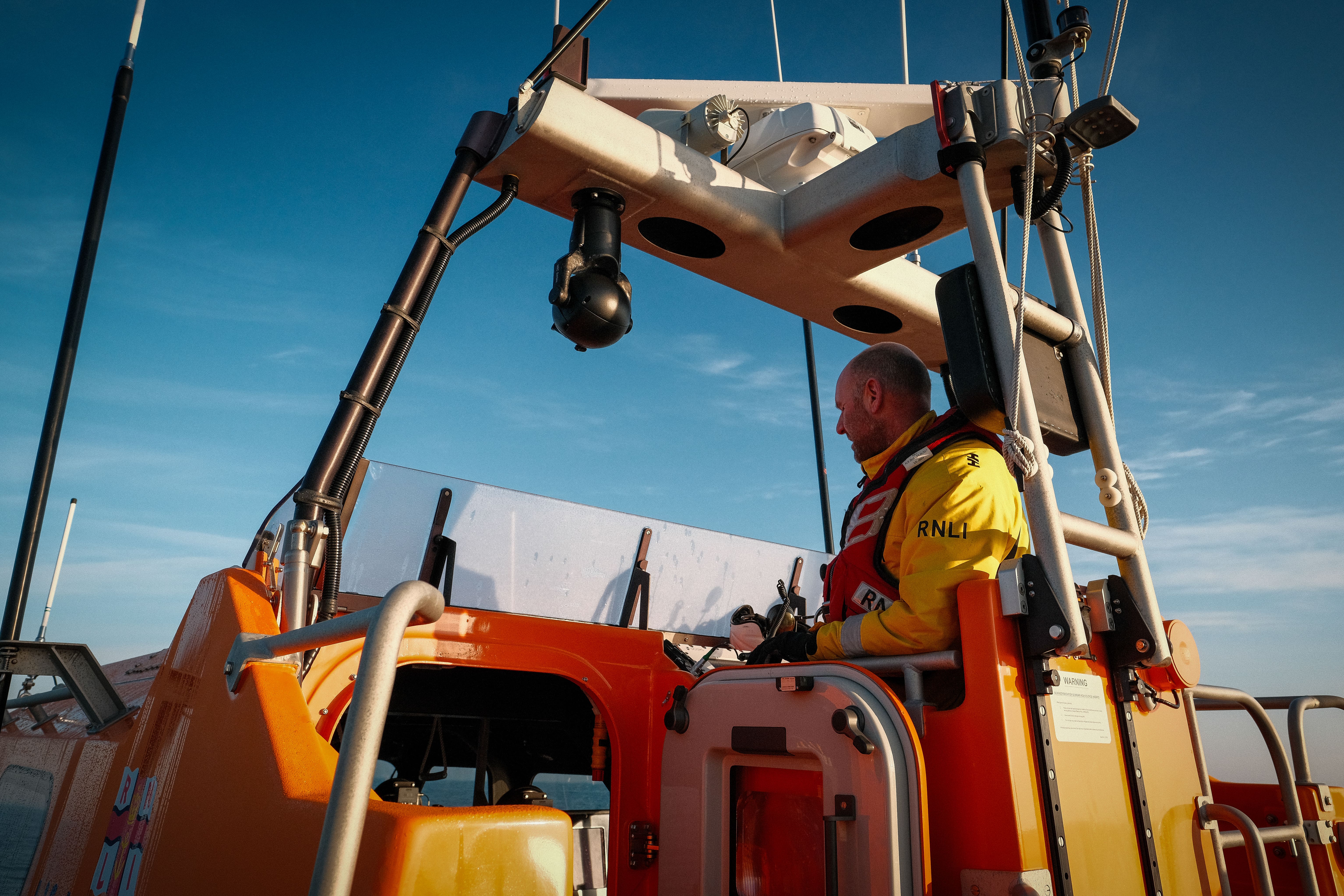 Coxswain Lee Marton on Scarborough's ALB