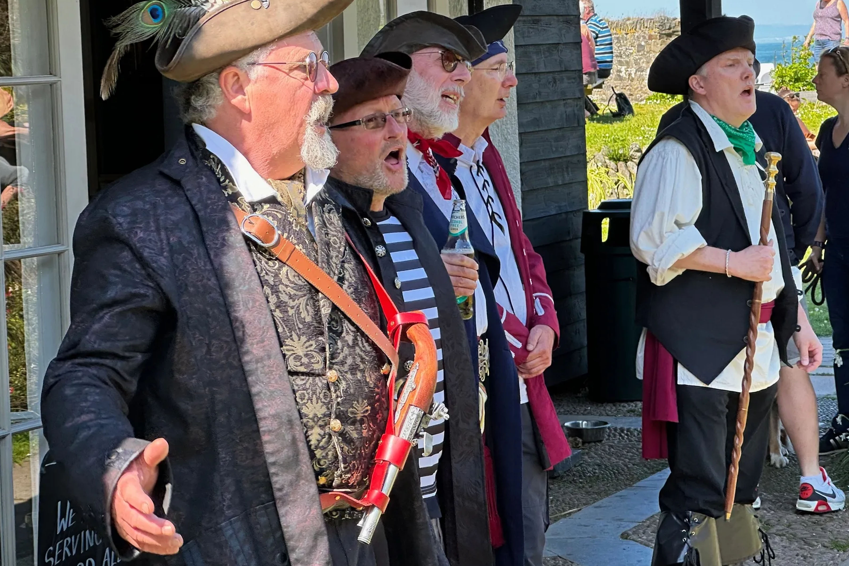 A library shot of the Steepholmers performing