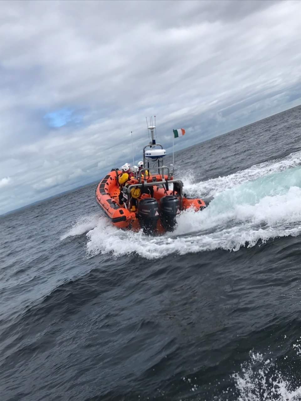Youghal RNLI's inshore lifeboat at sea