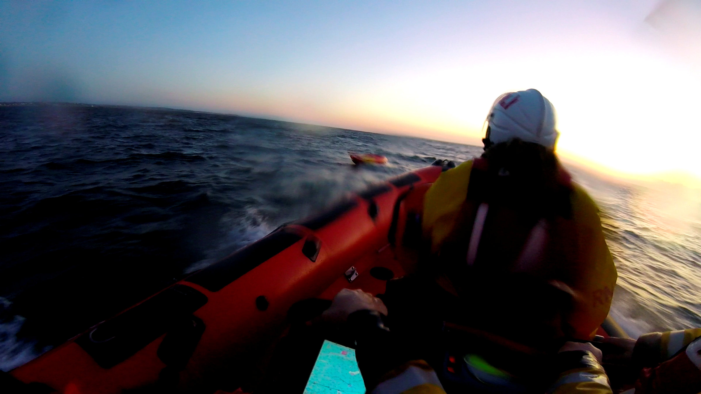 Whitstable lifeboat locates the drifting kayak 1-mile north of Herne Bay. Picture: RNLI Whitstable.