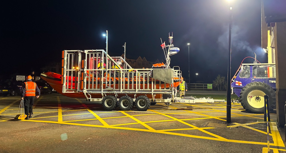 Largs lifeboat launching