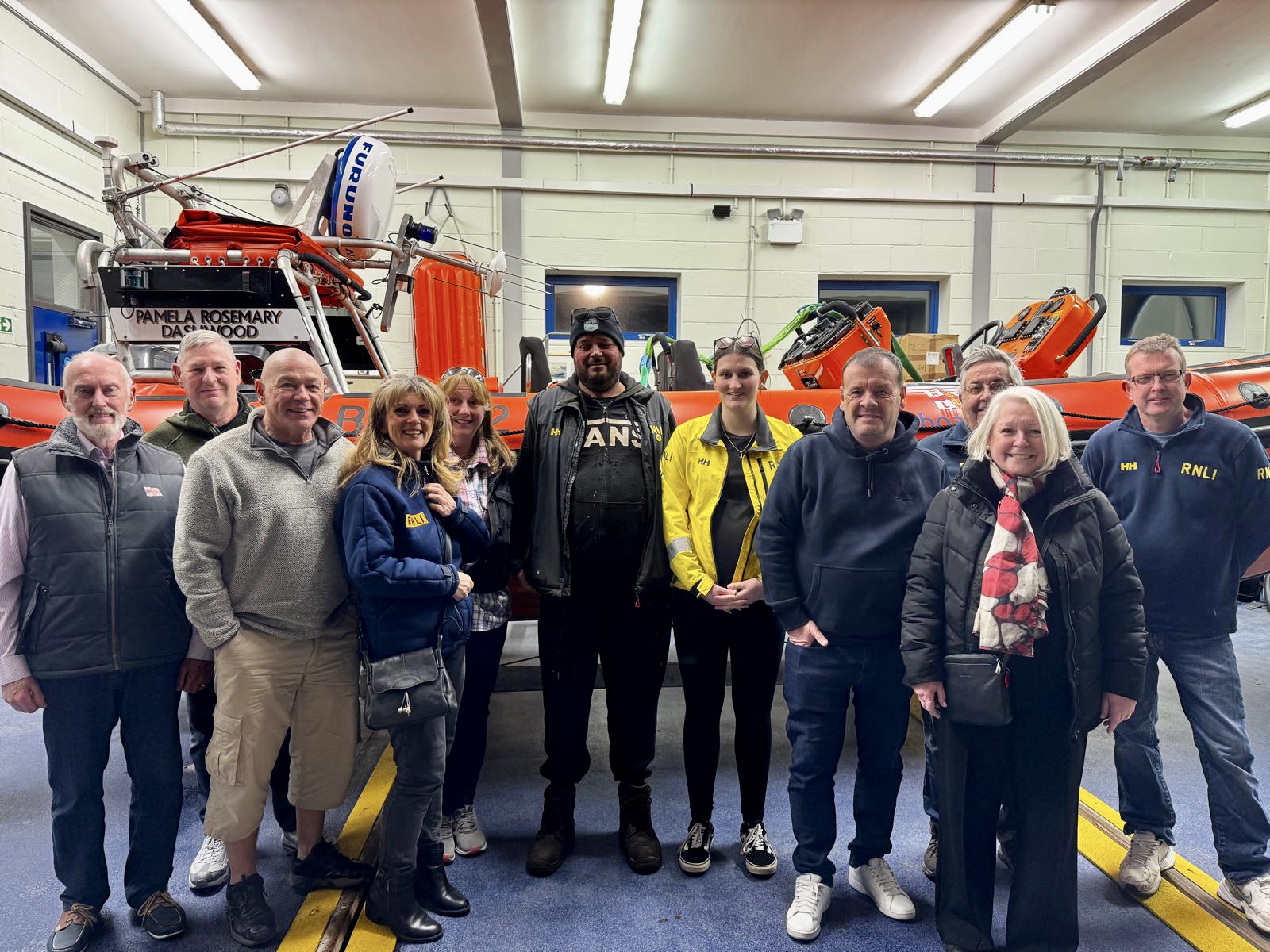Lifeboat crew and the High Sherriff in-front of Ramsgate's ILB