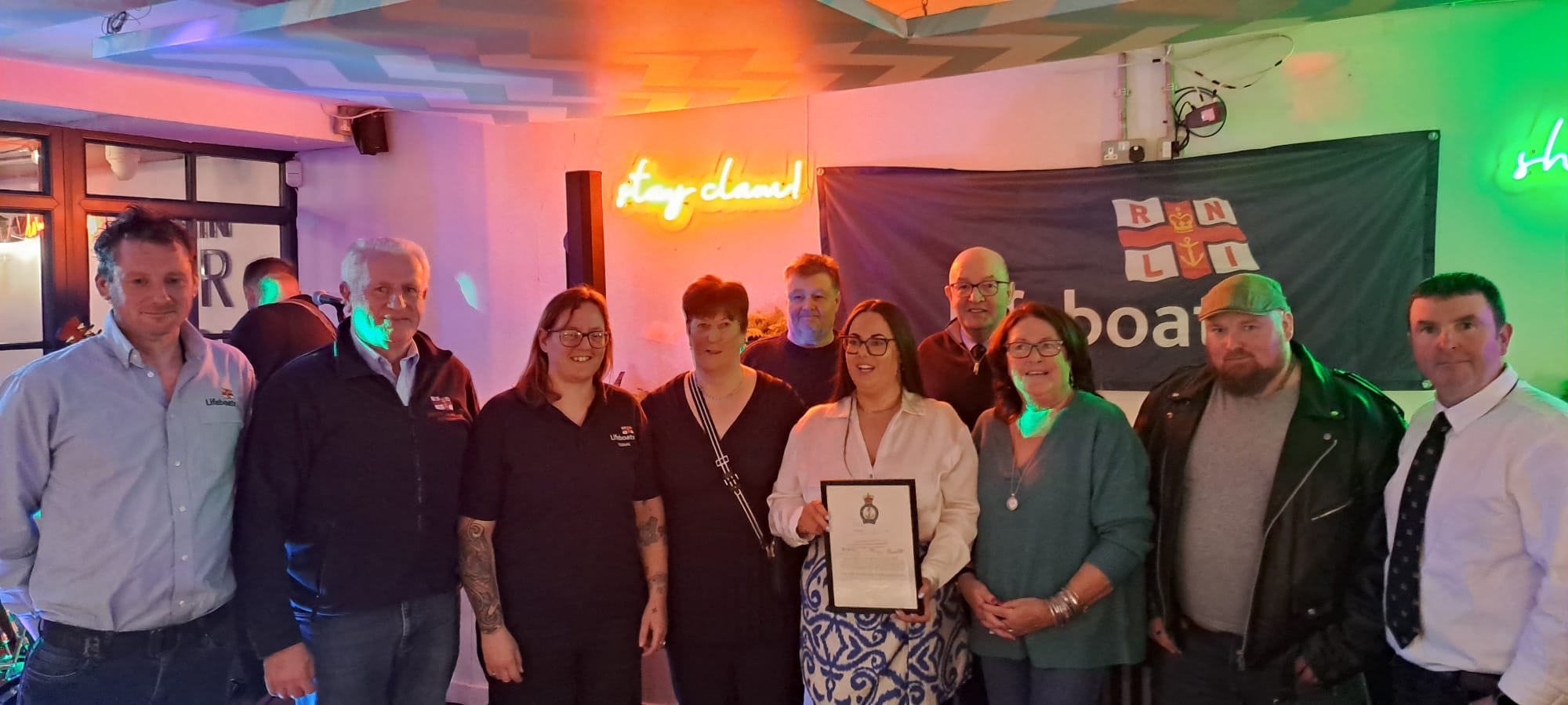Youghal RNLI volunteers present Certificate of Thanks 