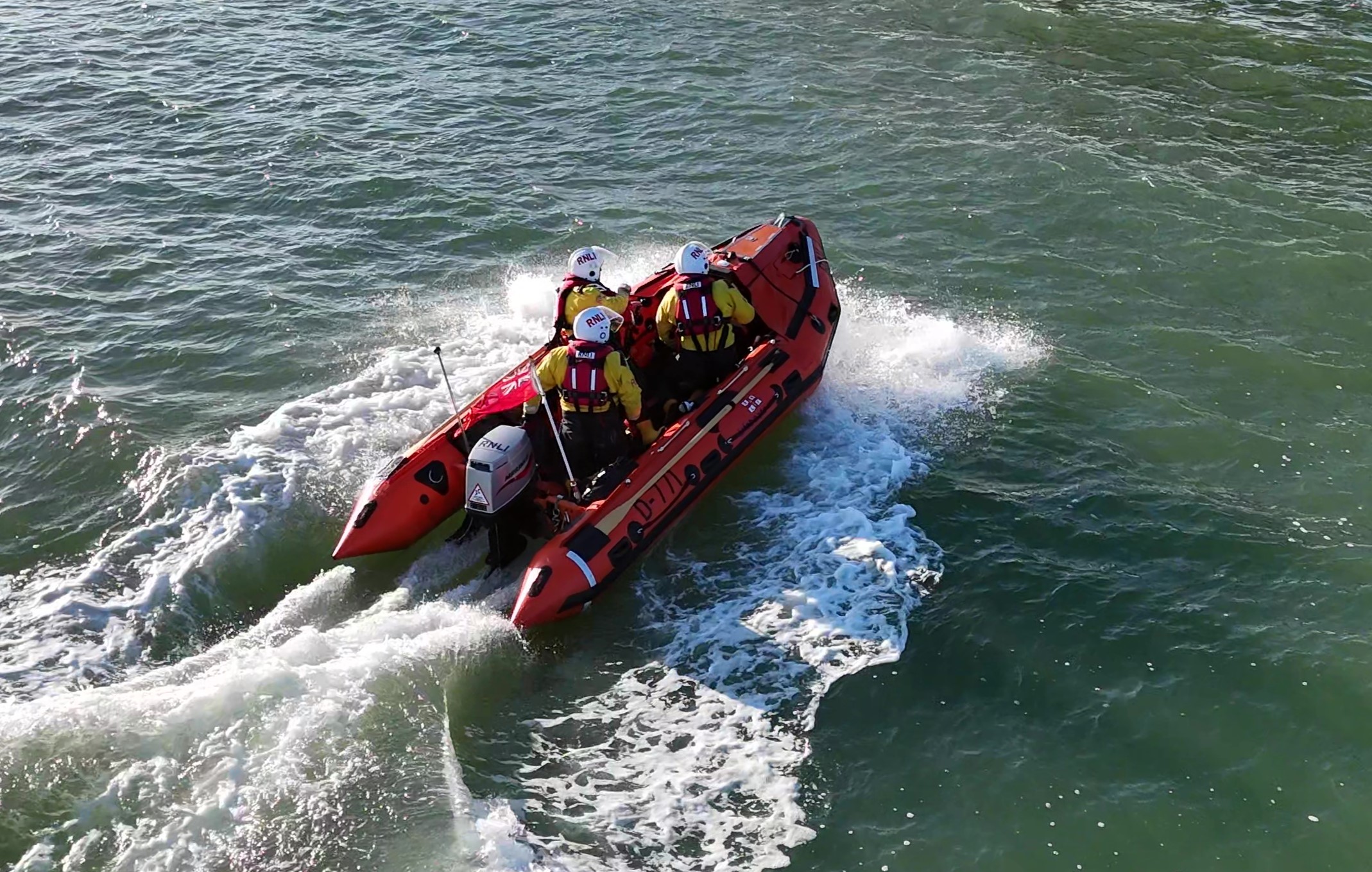 D-771 William Henderson with three RNLI volunteer crew onboard