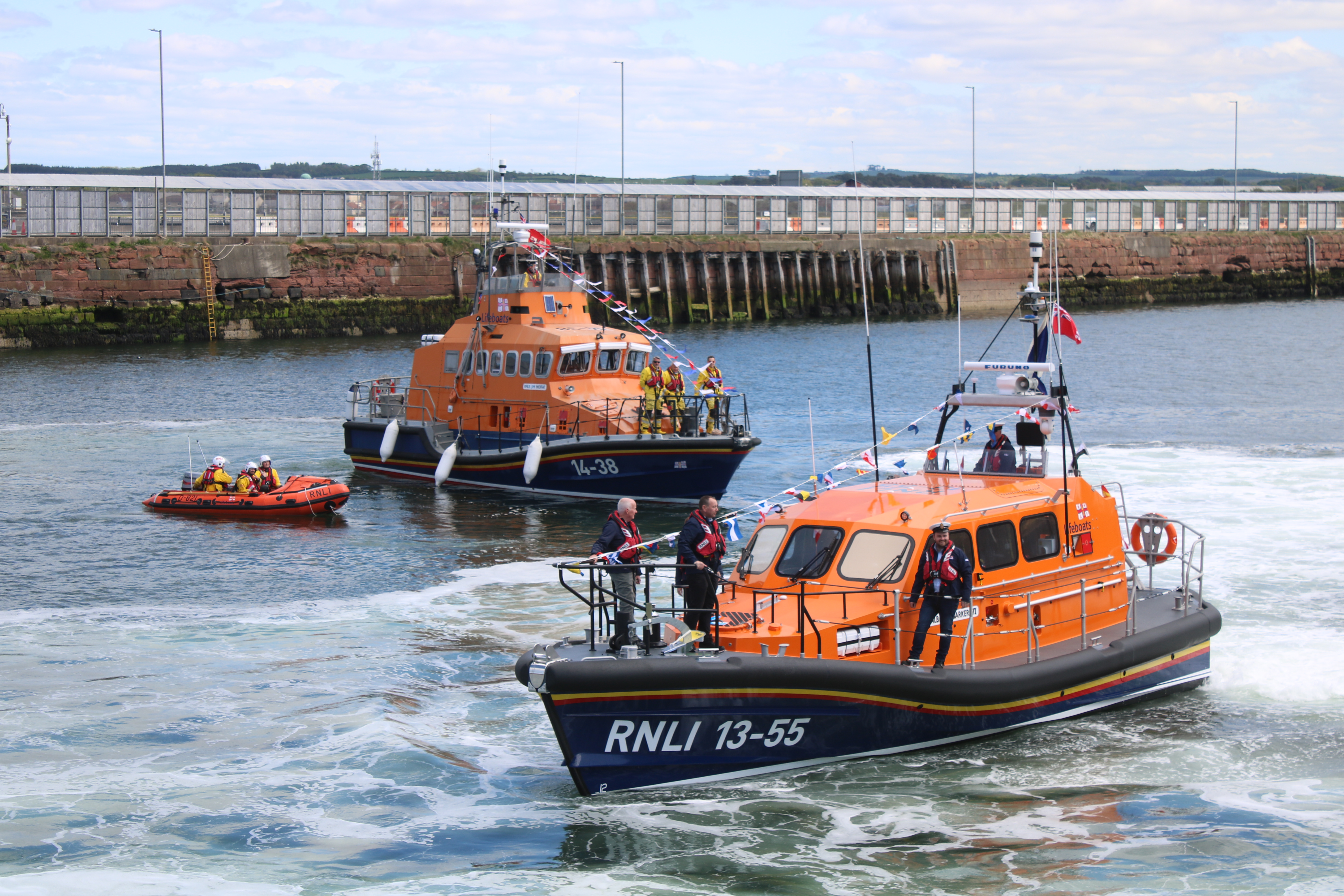 The current and the new Troon lifeboats