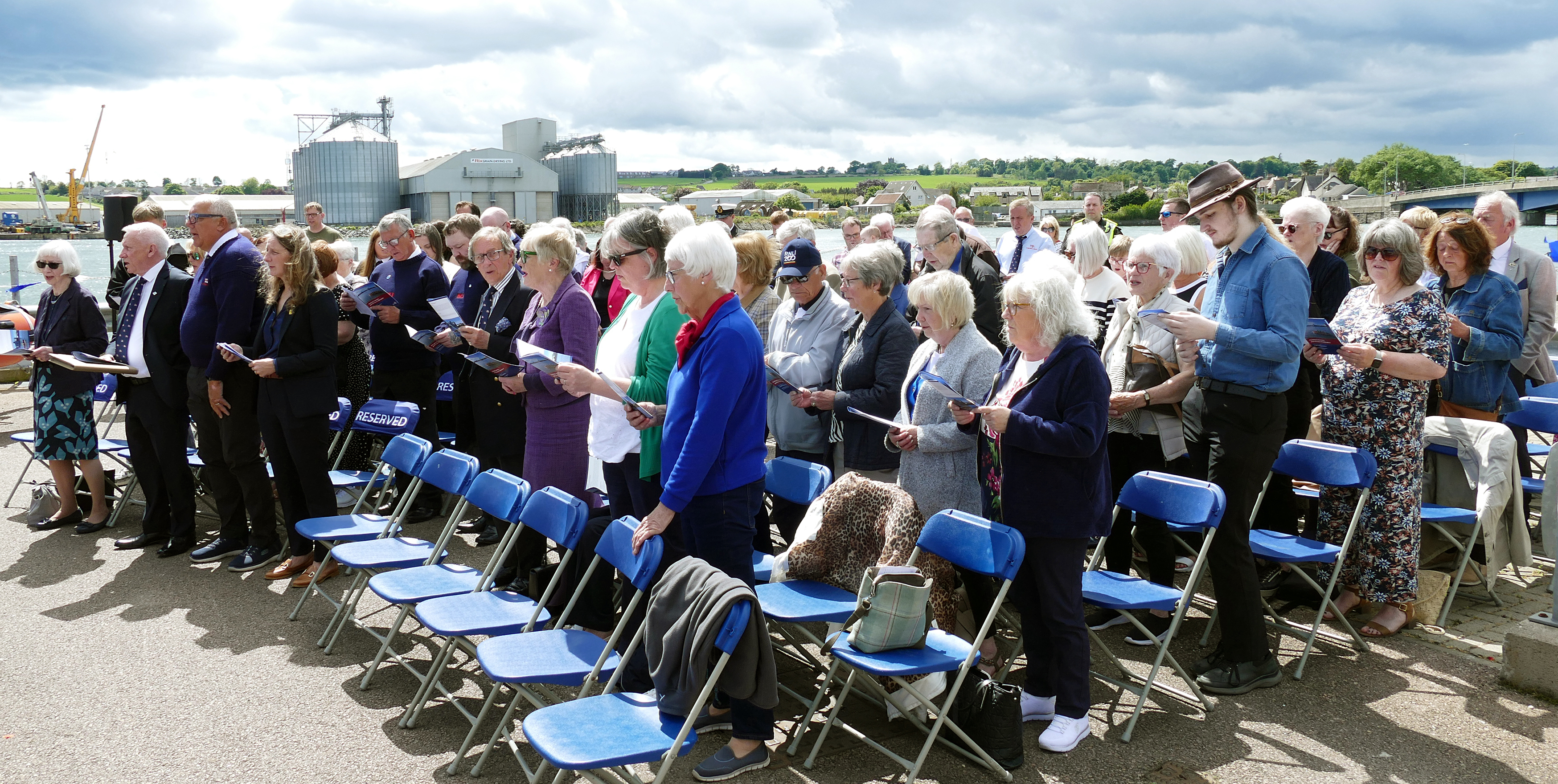 Attendees at the ceremony of dedication