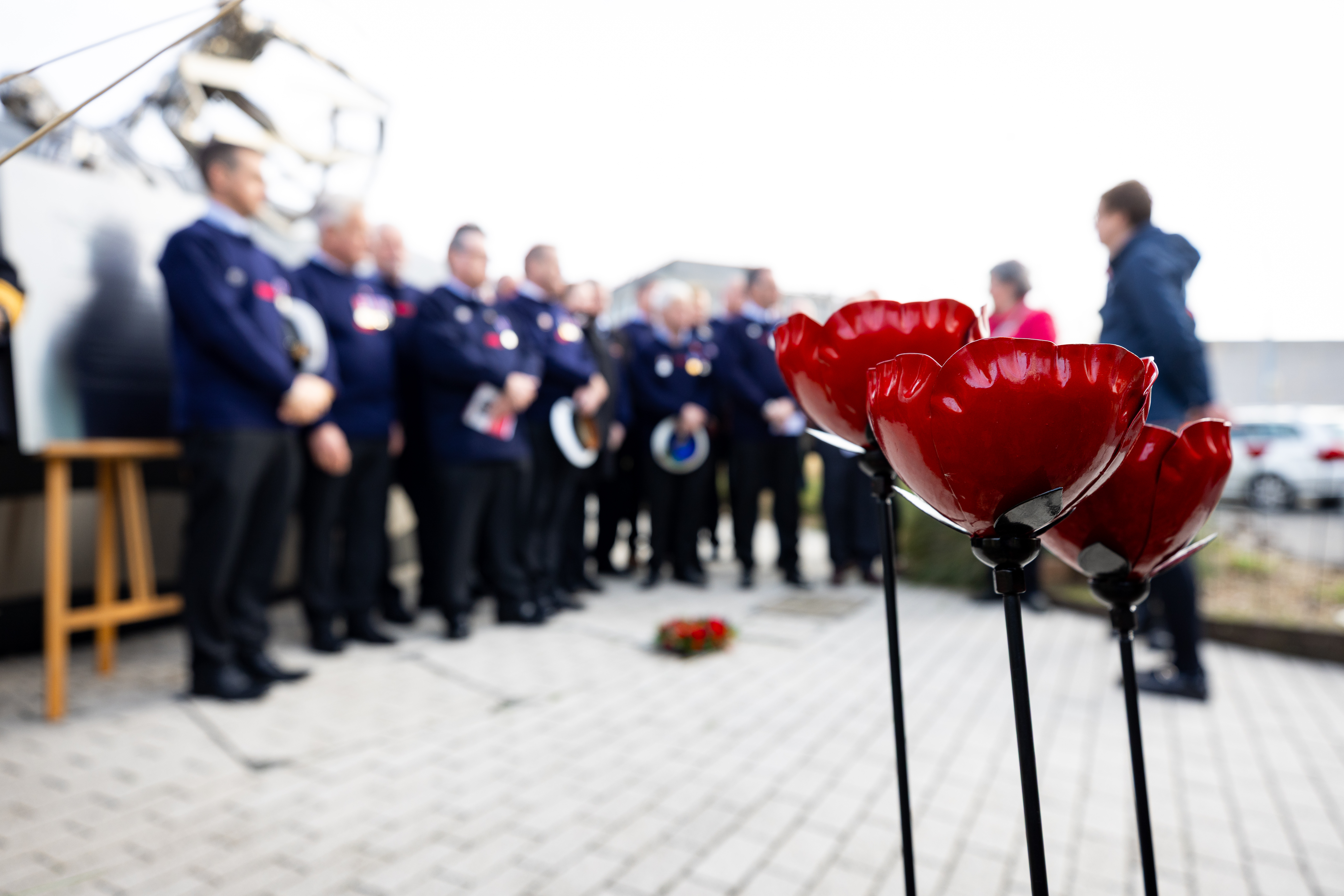 Poppies of remembrance were laid at the RNLI Memorial