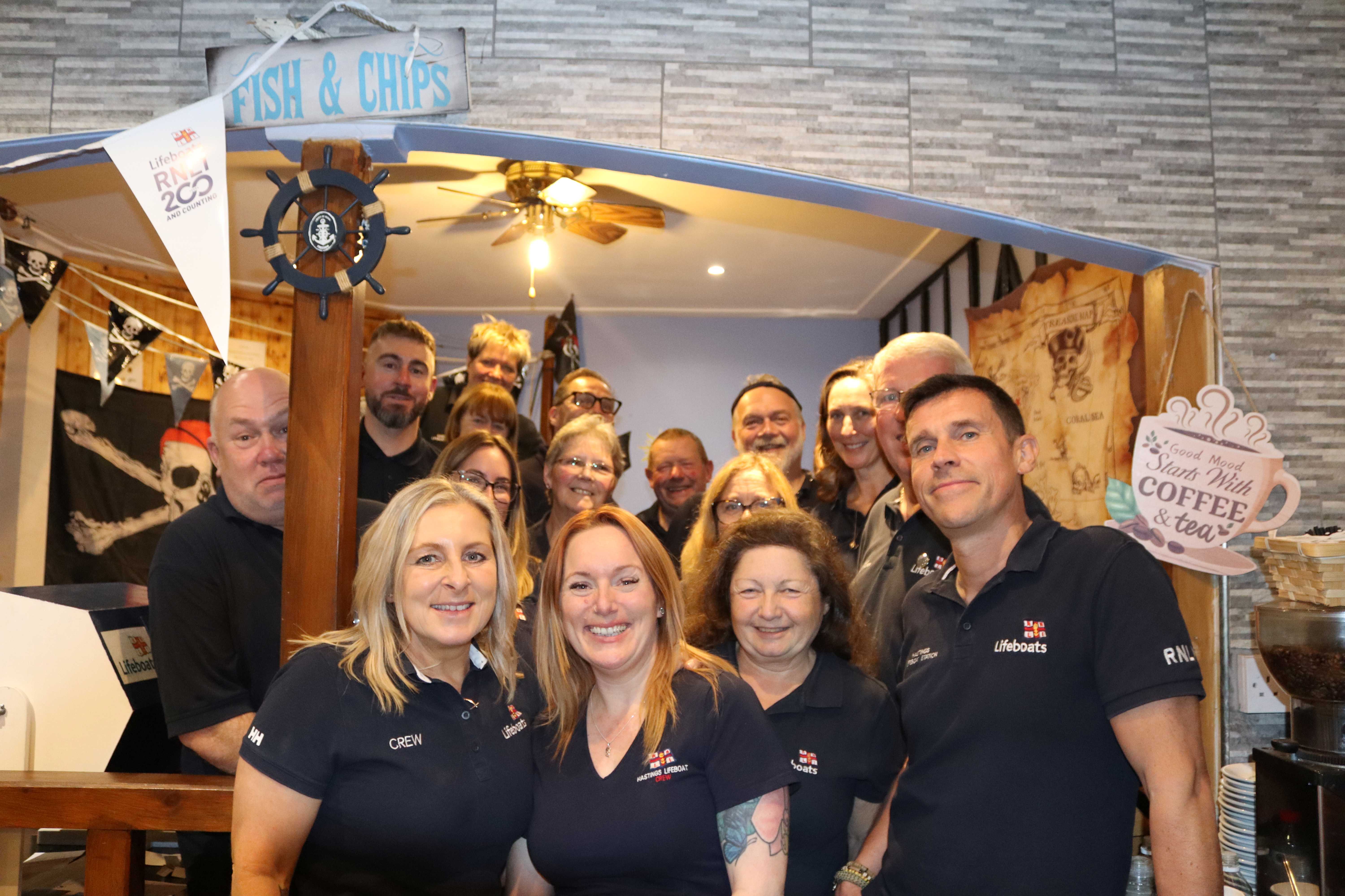 Group photo of many of the RNLI volunteers at the event