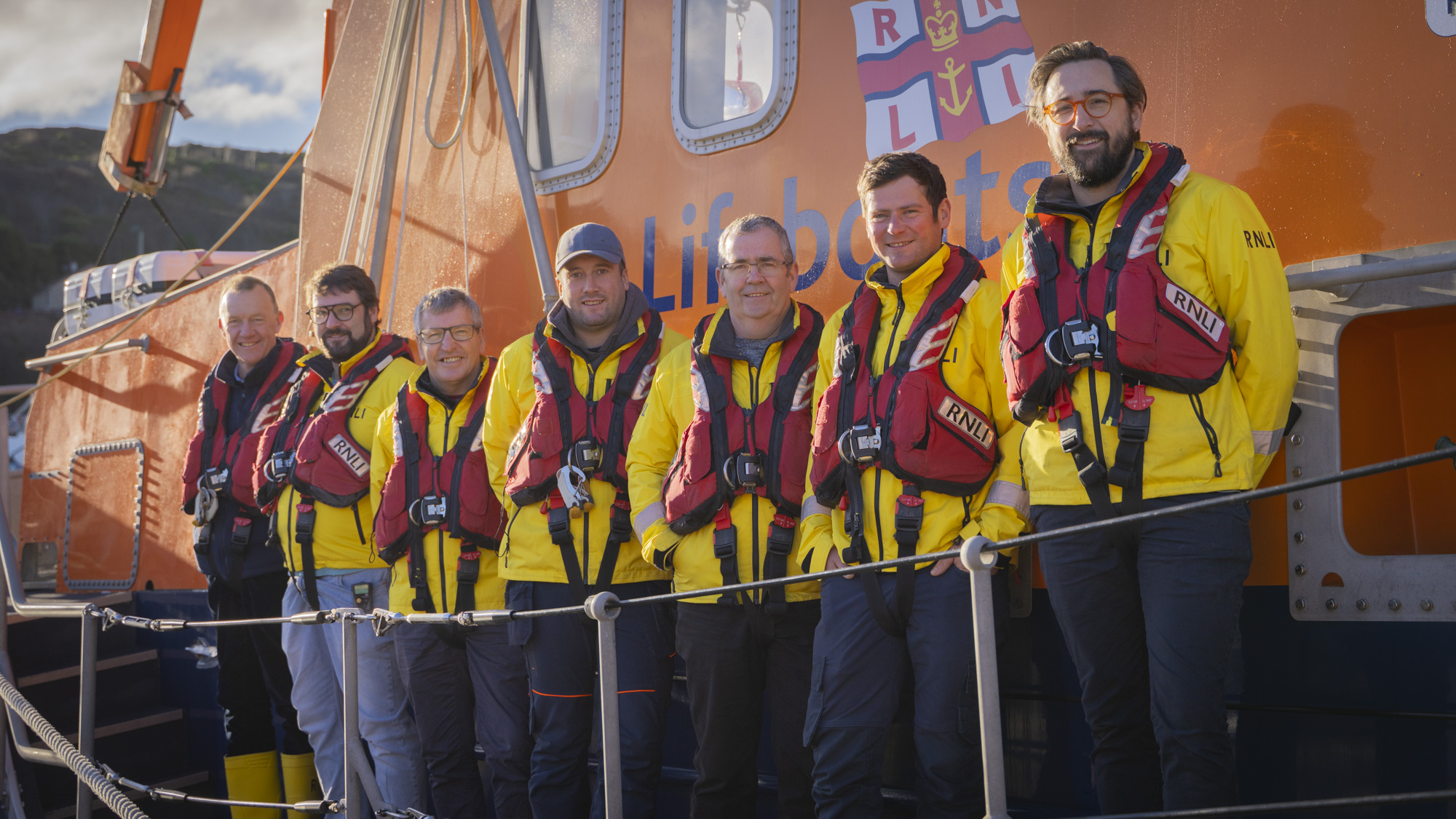 Newly qualified Coxswain, DLA, tier-1, a-float and station mechanics at Mallaig Lifeboat Station