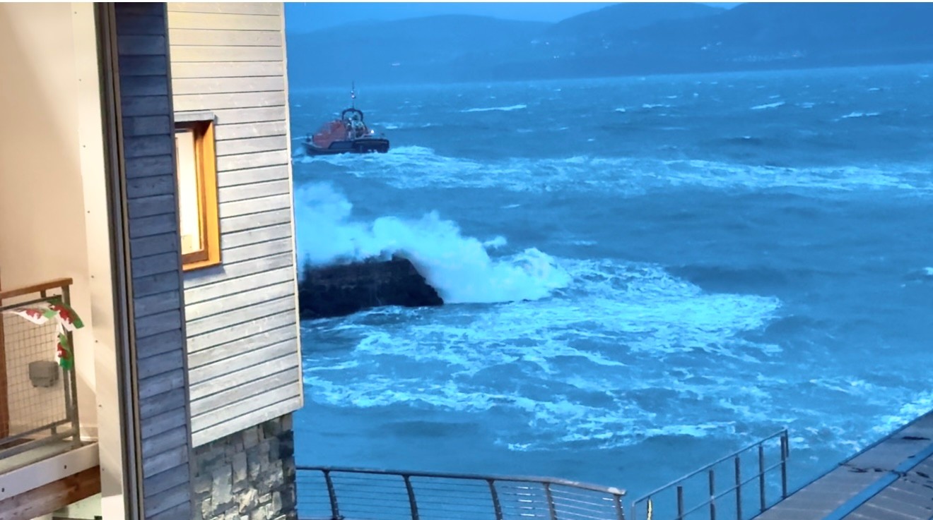 orthdinllaen RNLI Lifeboat near the stations slipway.