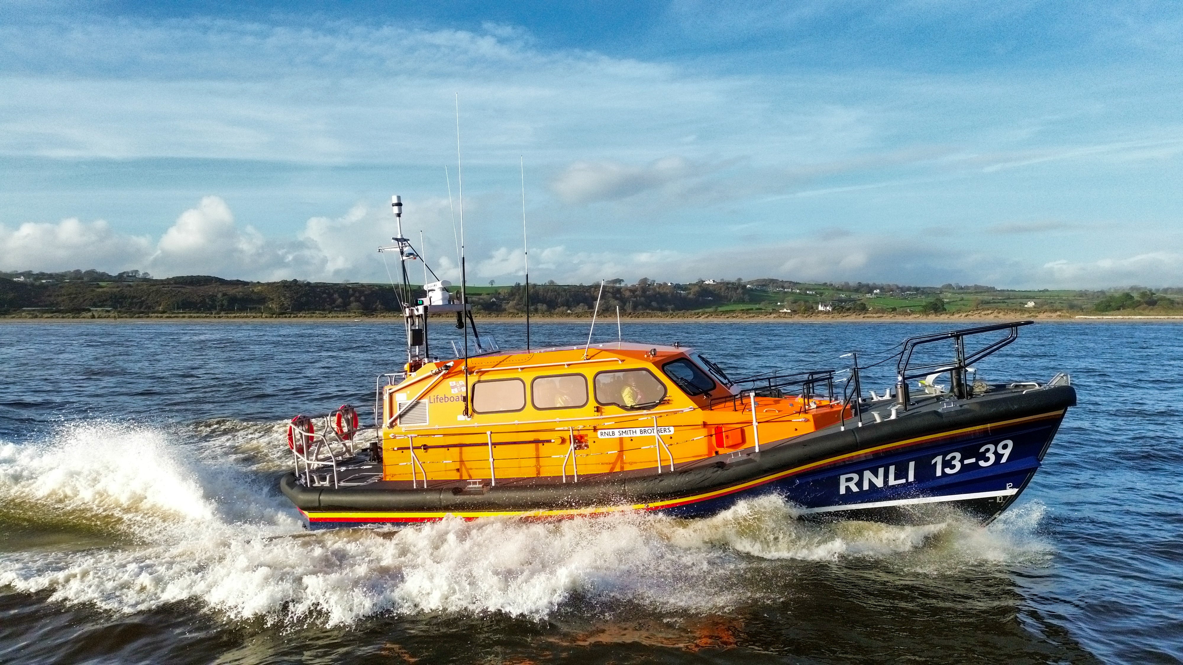 Pwllheli RNLI all-weather lifeboat the Smith Brothers at sea