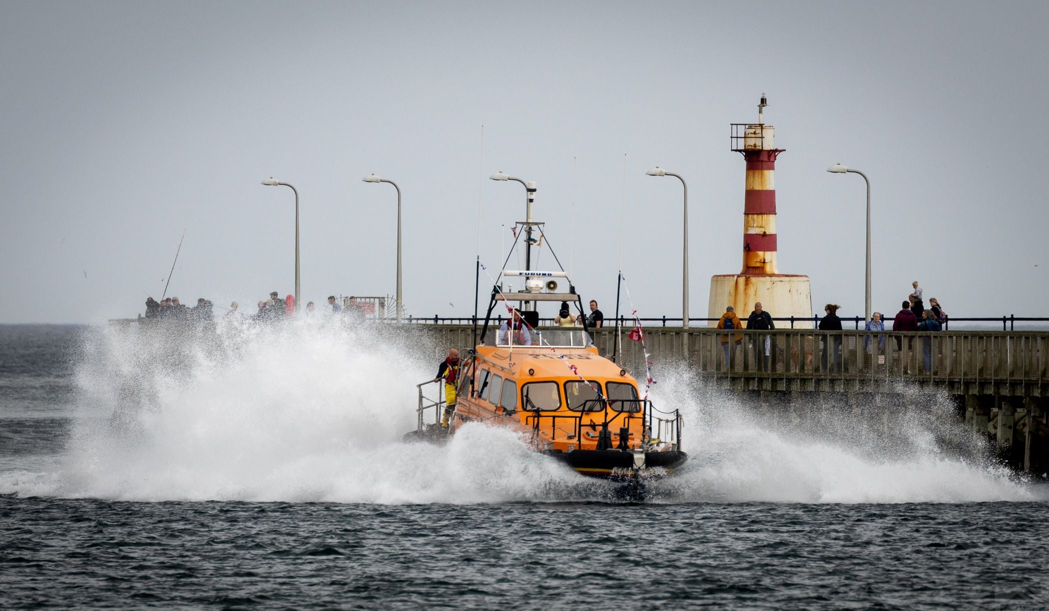 Amble RNLI Shannon class ALB lifeboat, Elizabeth and Leonard, was in action recently responding to an incident
