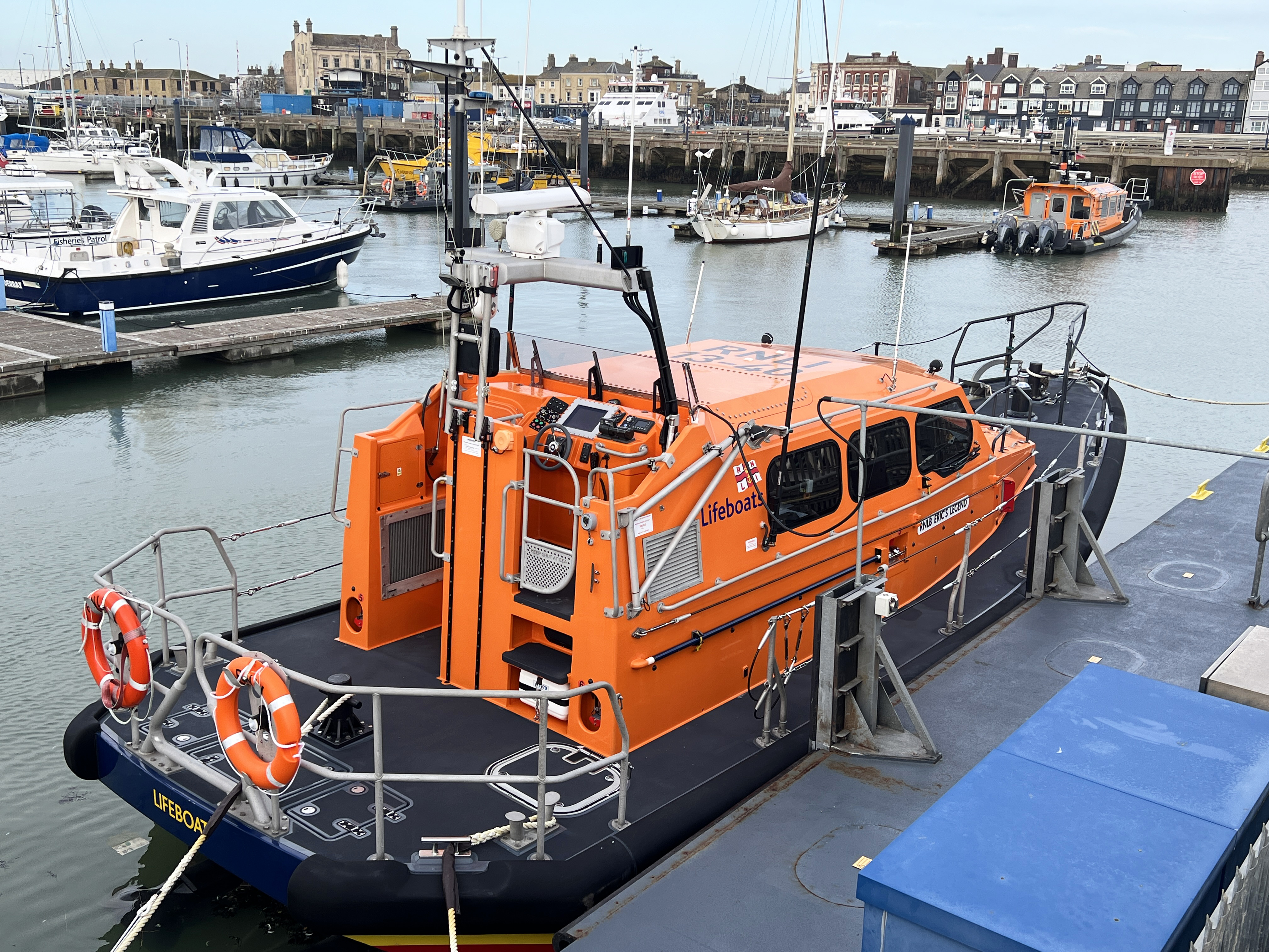 Relief Lifeboat Eric's Legend moored at Lowestoft