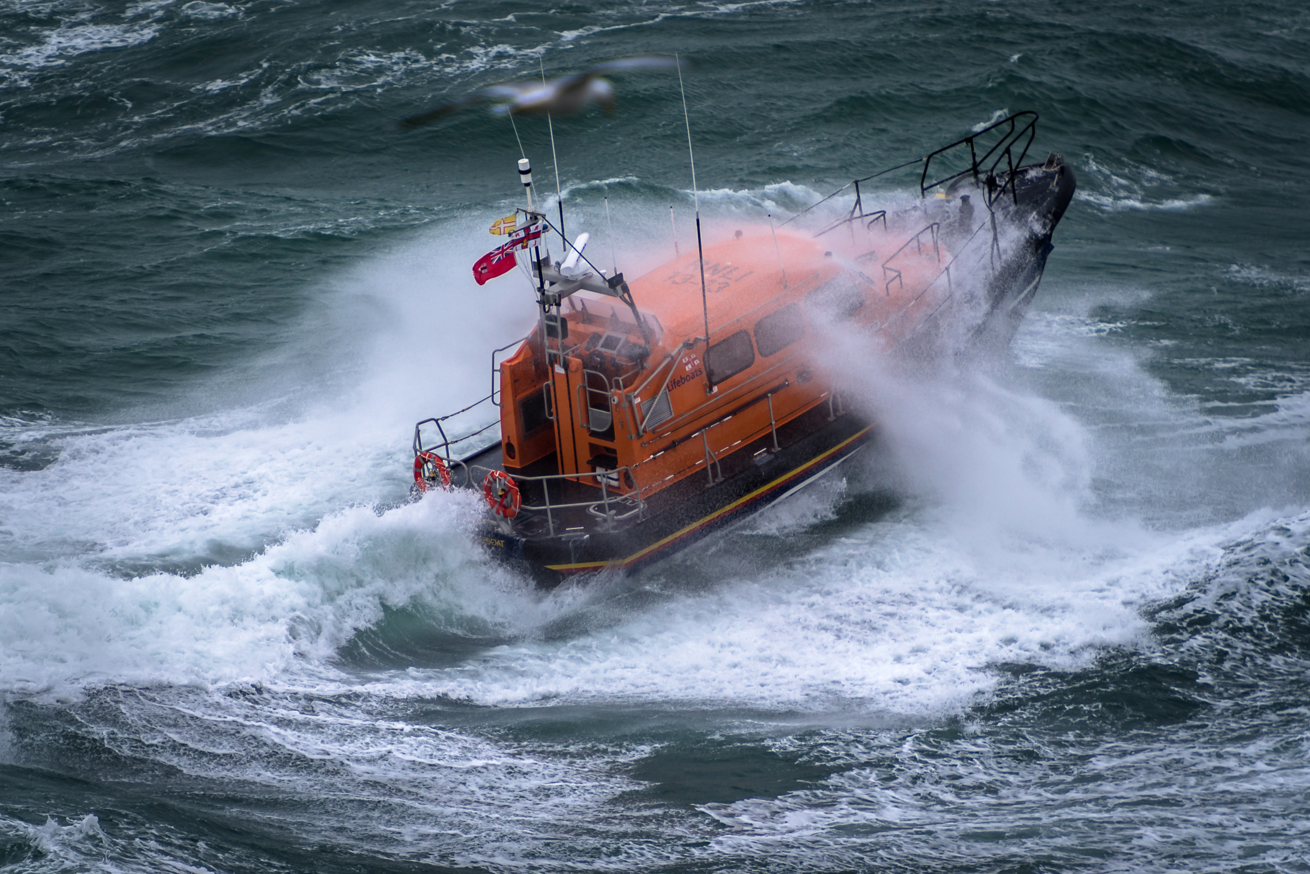 Shannon class lifeboat in rough seas