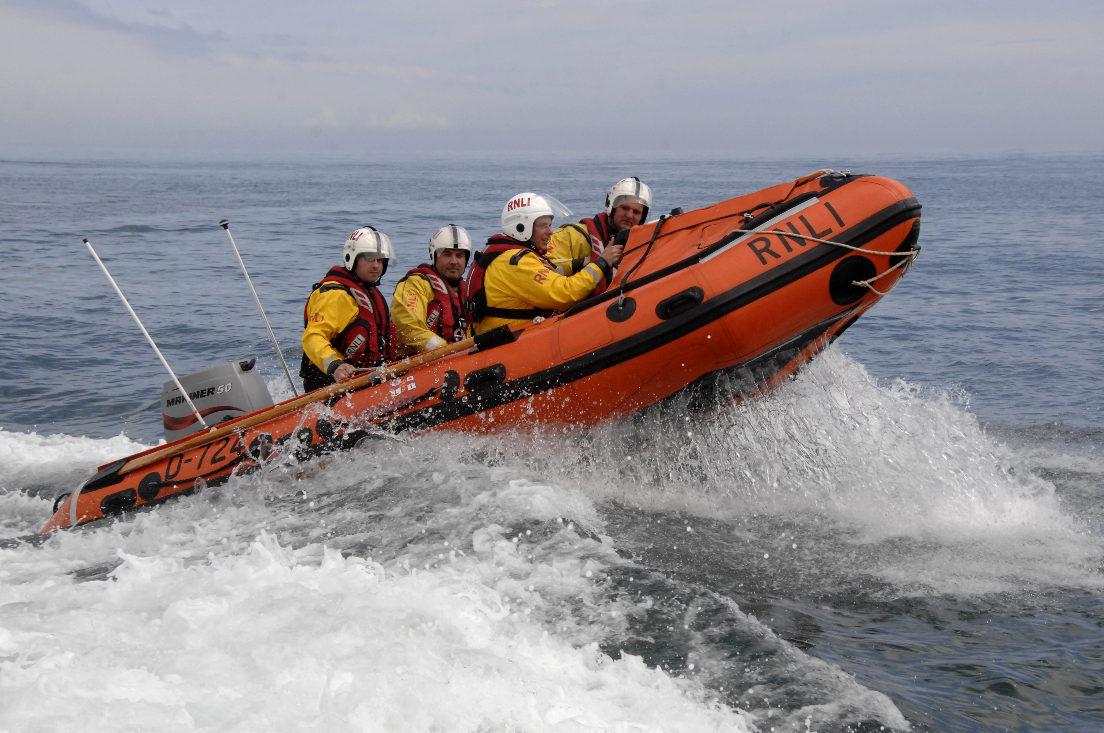 D class lifeboat in the water 