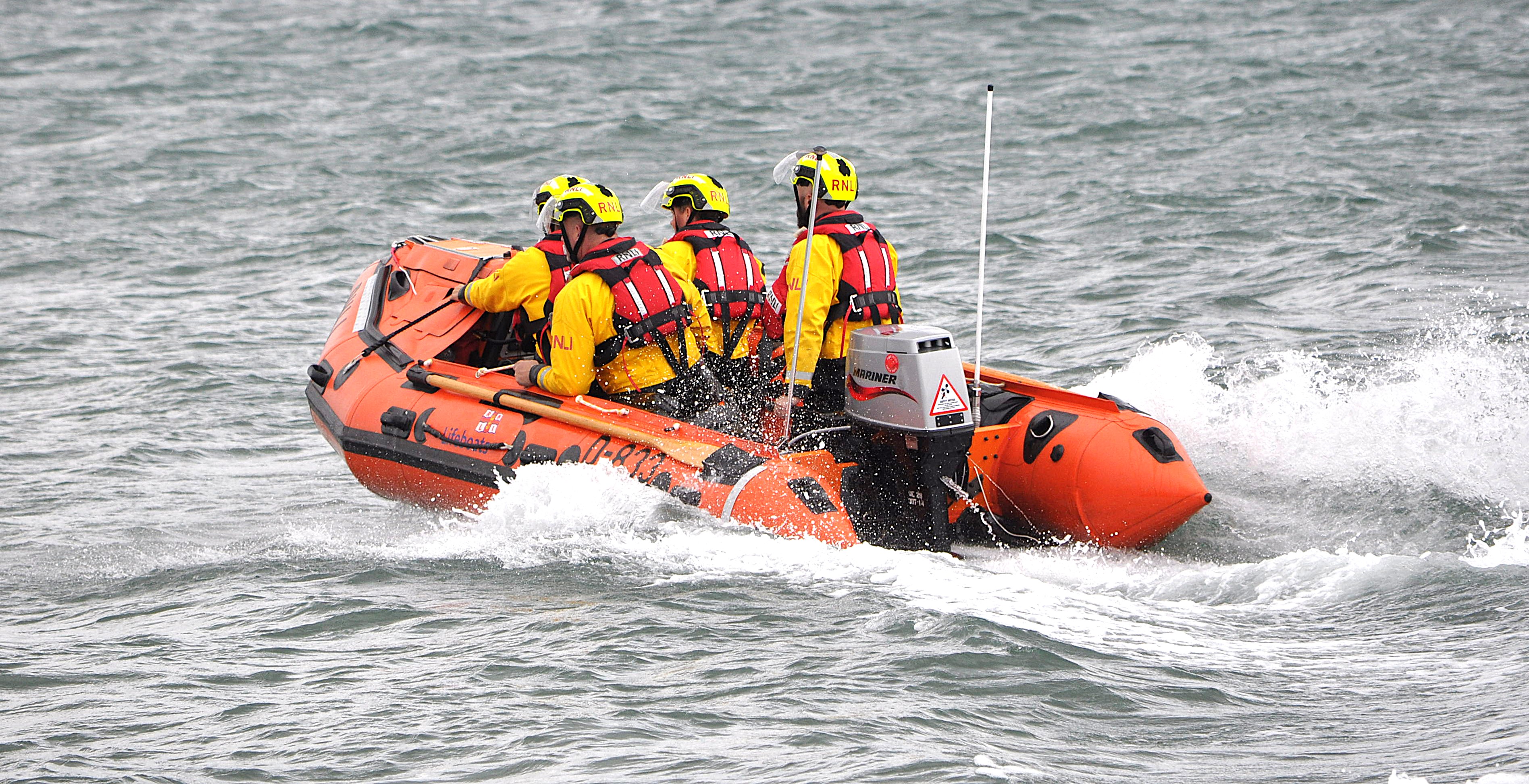 Stranraer's D class lifeboat in action