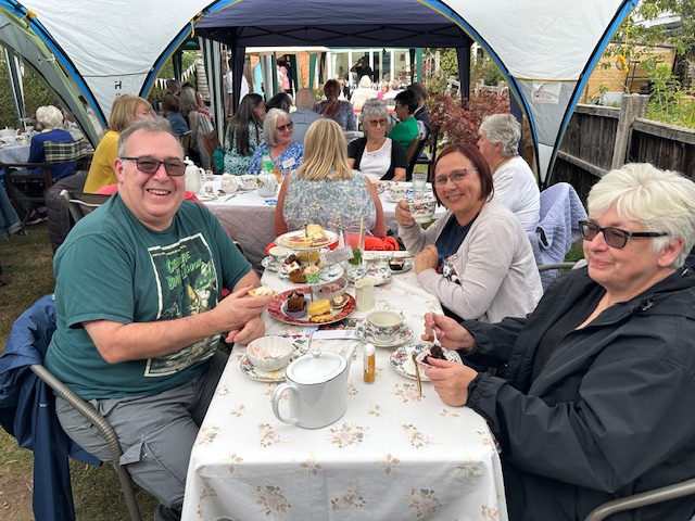 Guests at the fundraising afternoon tea.