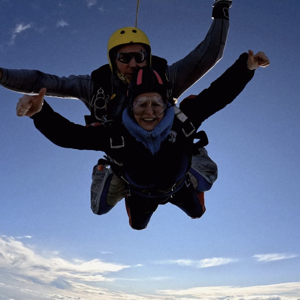 Eilidh pictured during the skydive