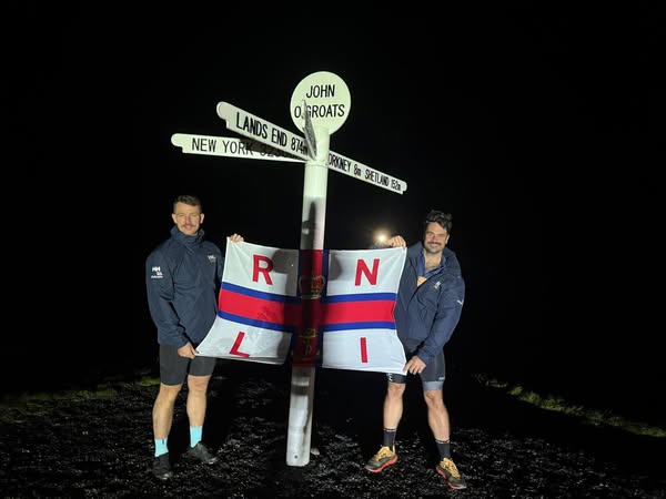 Dan and Nathan at John O'Groats