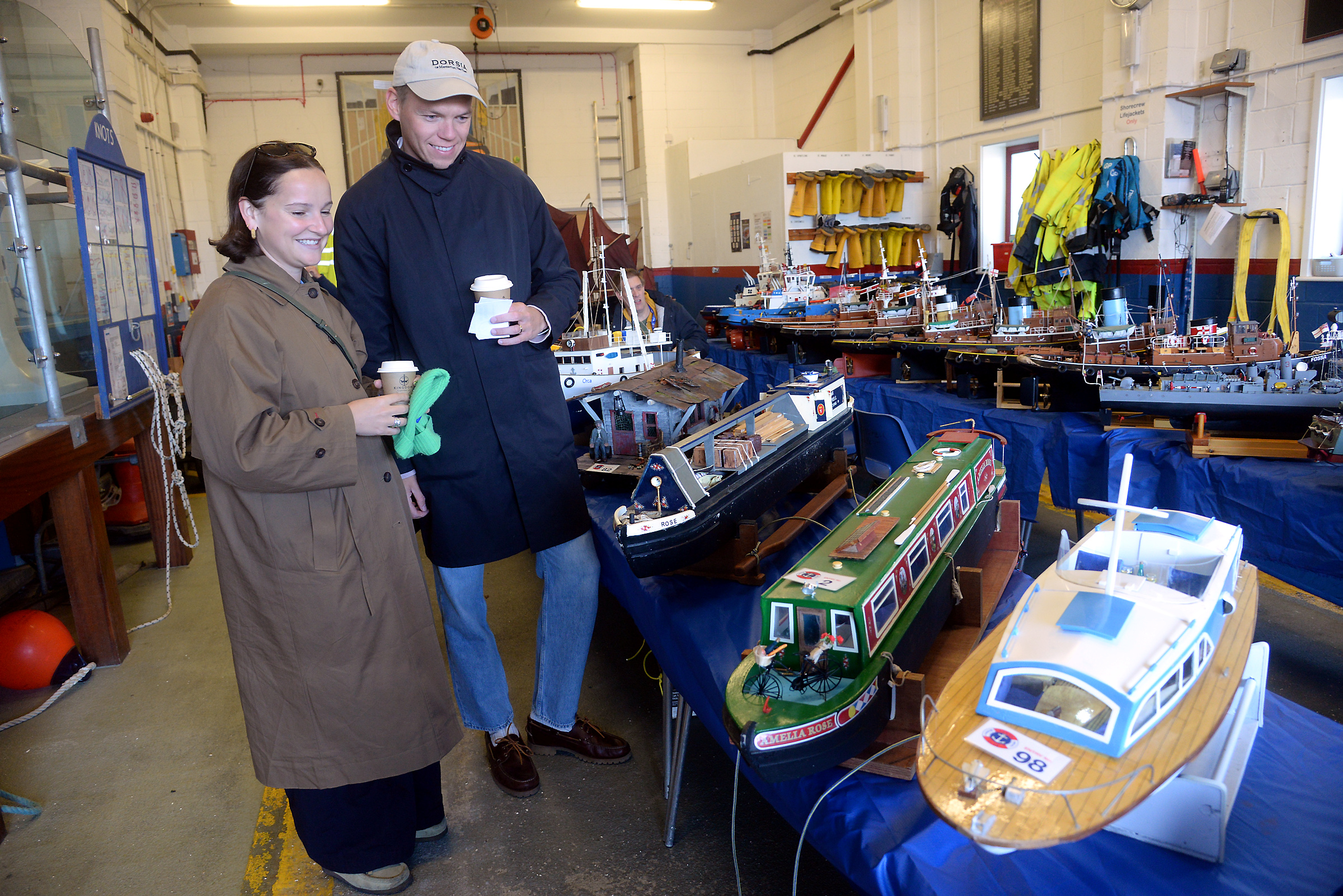 Visitors admire the dispay of model boats at the Heron Model Boat Club show at Whitstable RNLI on Sunday.