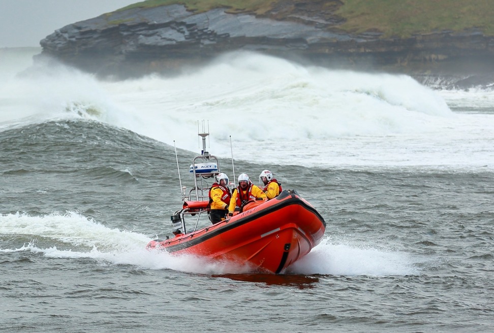 Bundoran RNLI's inshore lifeboat at sea
