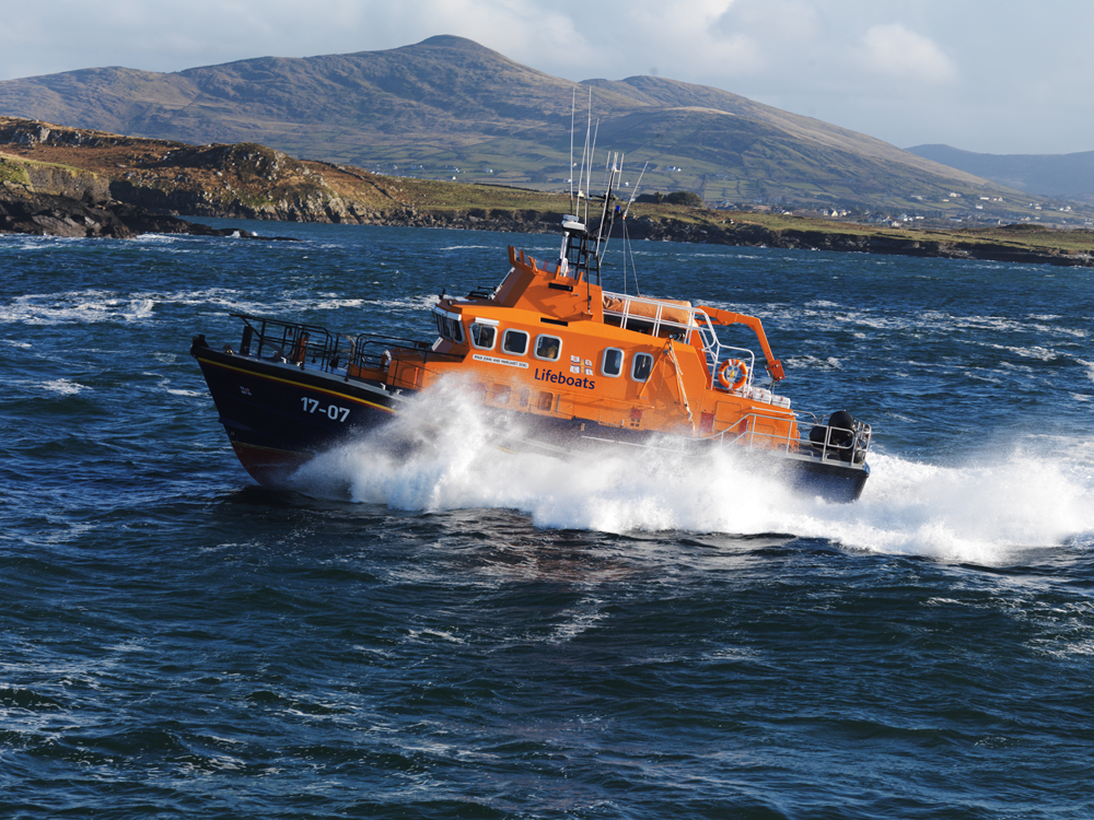 Valentia RNLI's all-weather lifeboat at sea