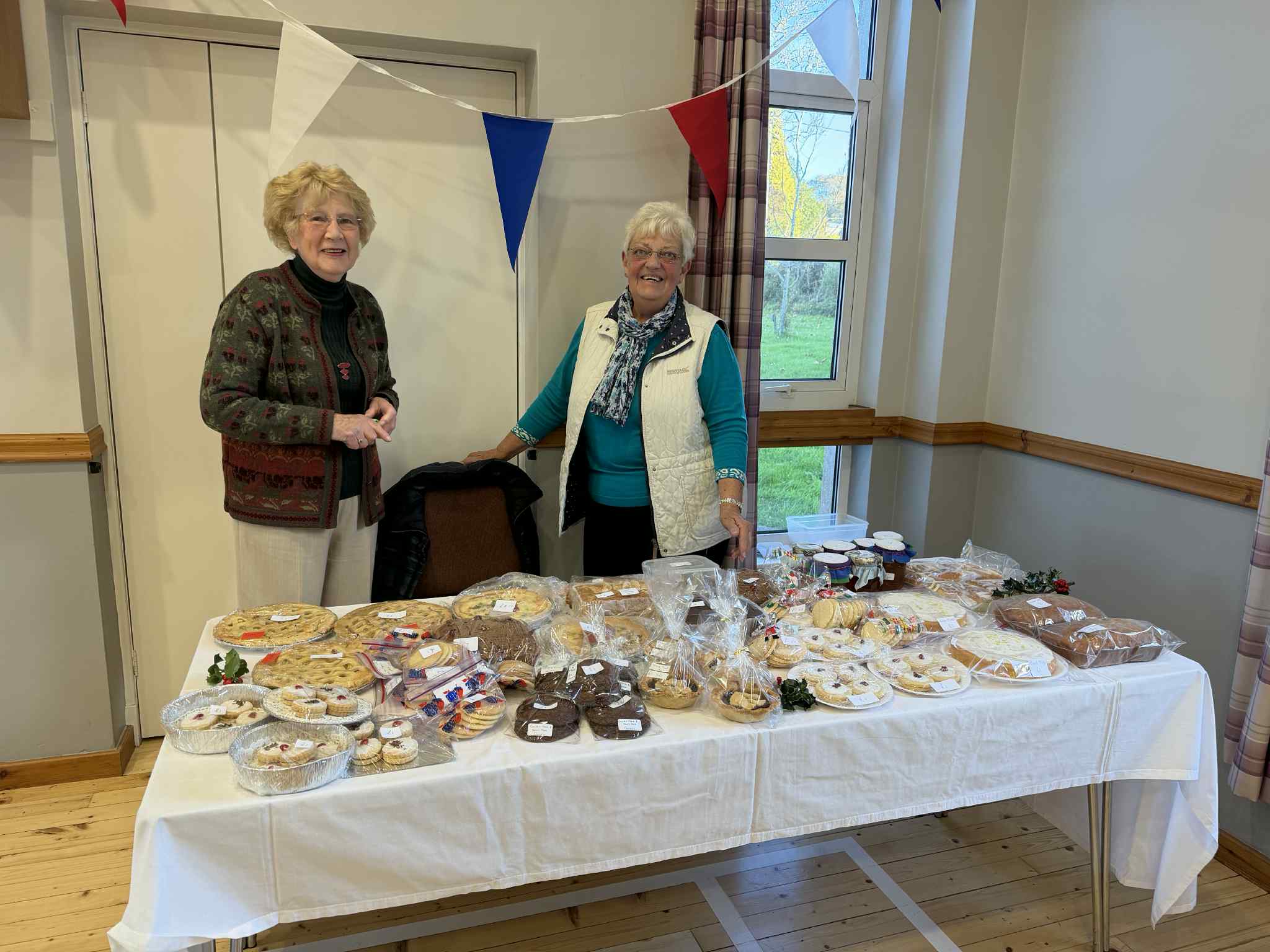 The cake stall ready to go