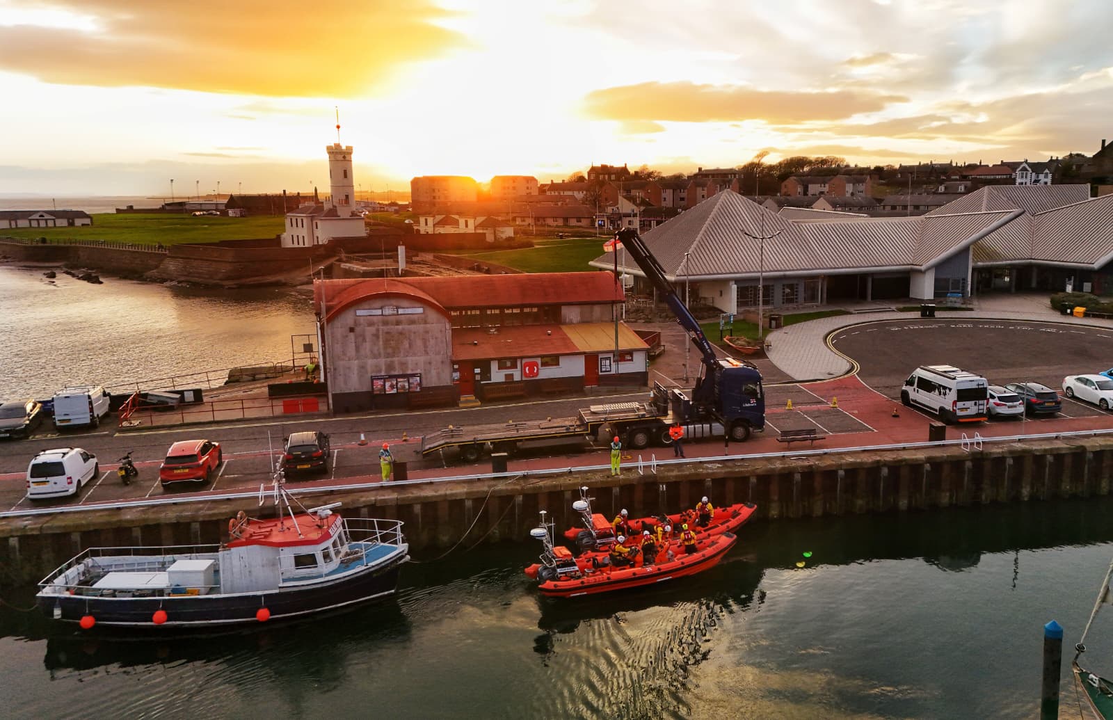 The sun sets on a new era in Arbroath as the station welcomes a new Atlantic 85 lifeboat.