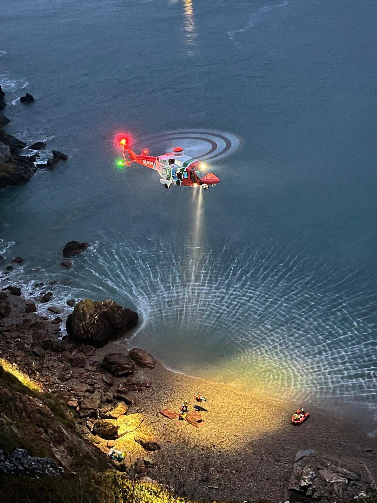 The multi-agency response on scene with the various assets and personnel