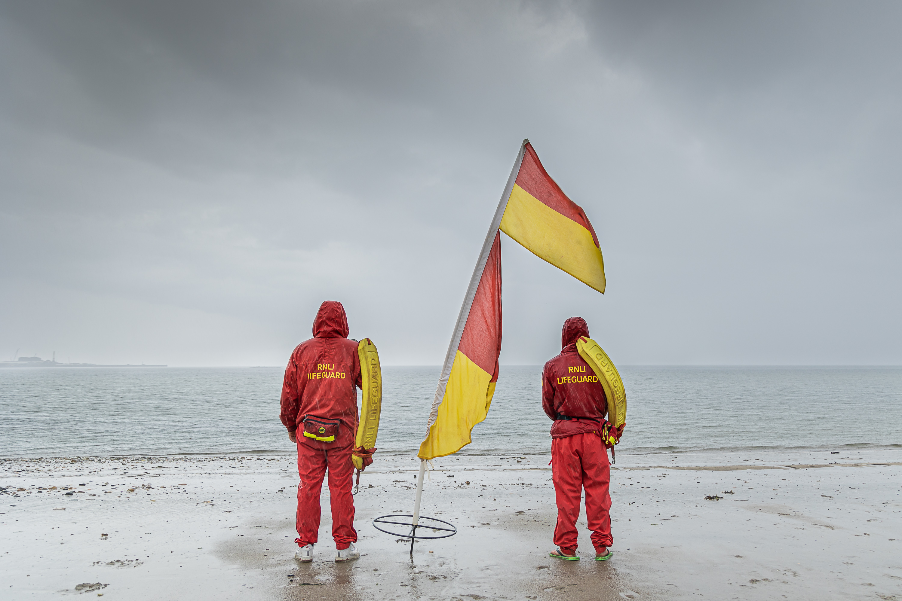 Library photo of RNLI lifeguards at Silver Sands, Aberdour