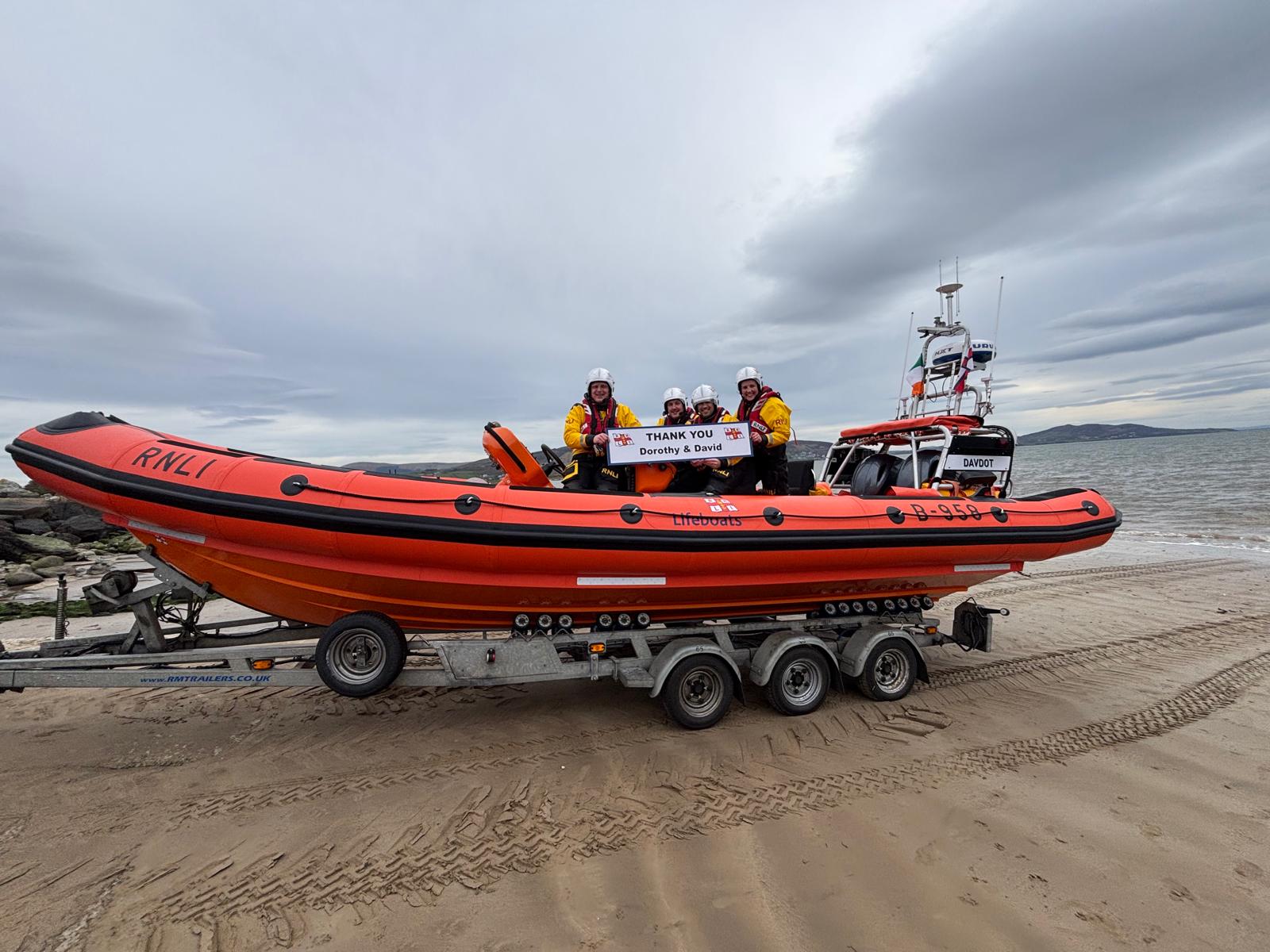 Lough Swilly RNLI's new Atlantic 85 class lifeboat, Davdot