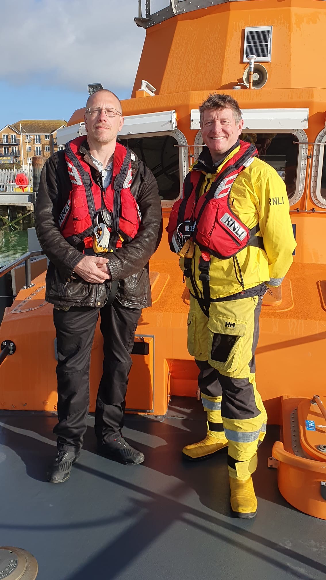 Chris Haffenden and crew member Andy Bull
